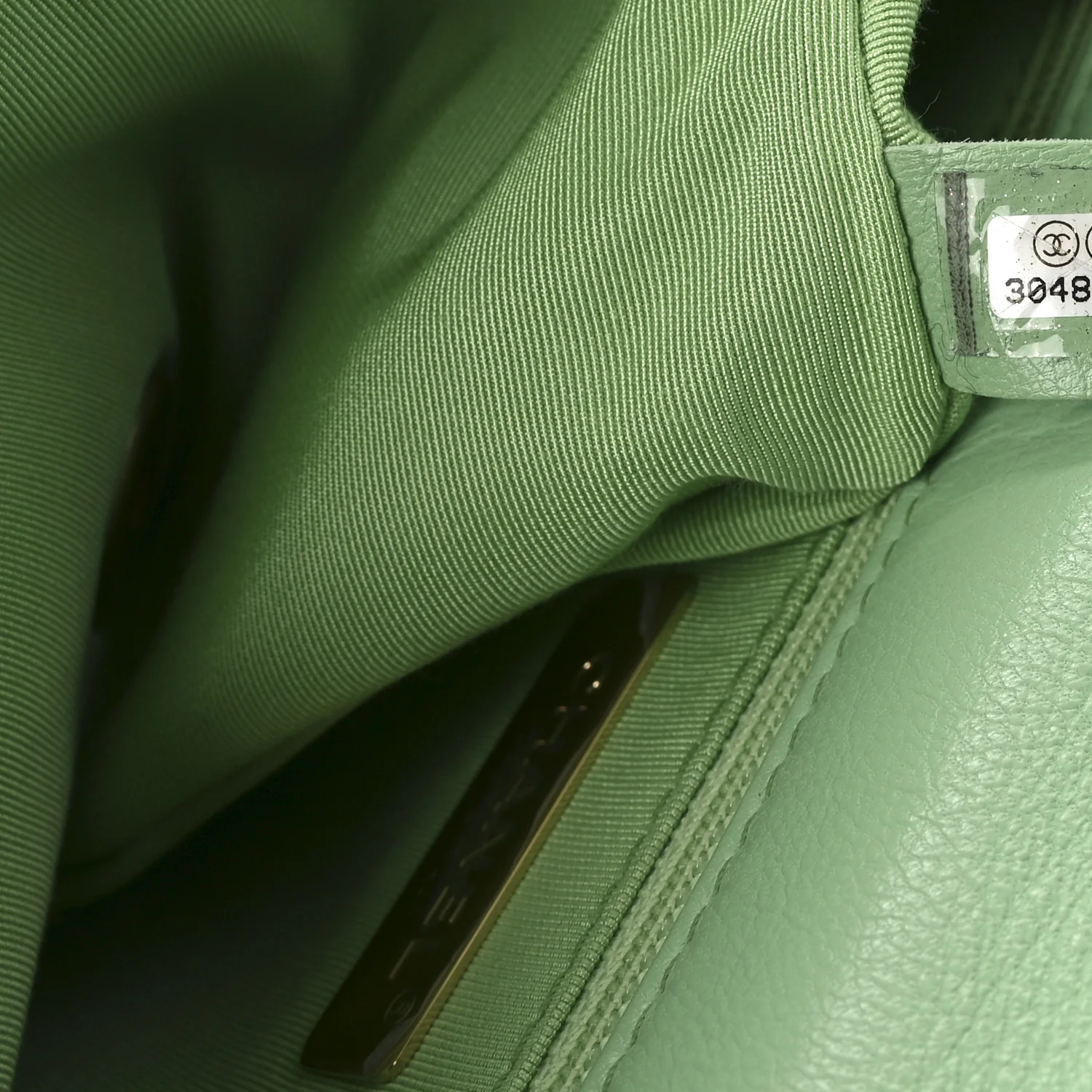 Goatskin Quilted Medium Chanel 19 Flap Light Green