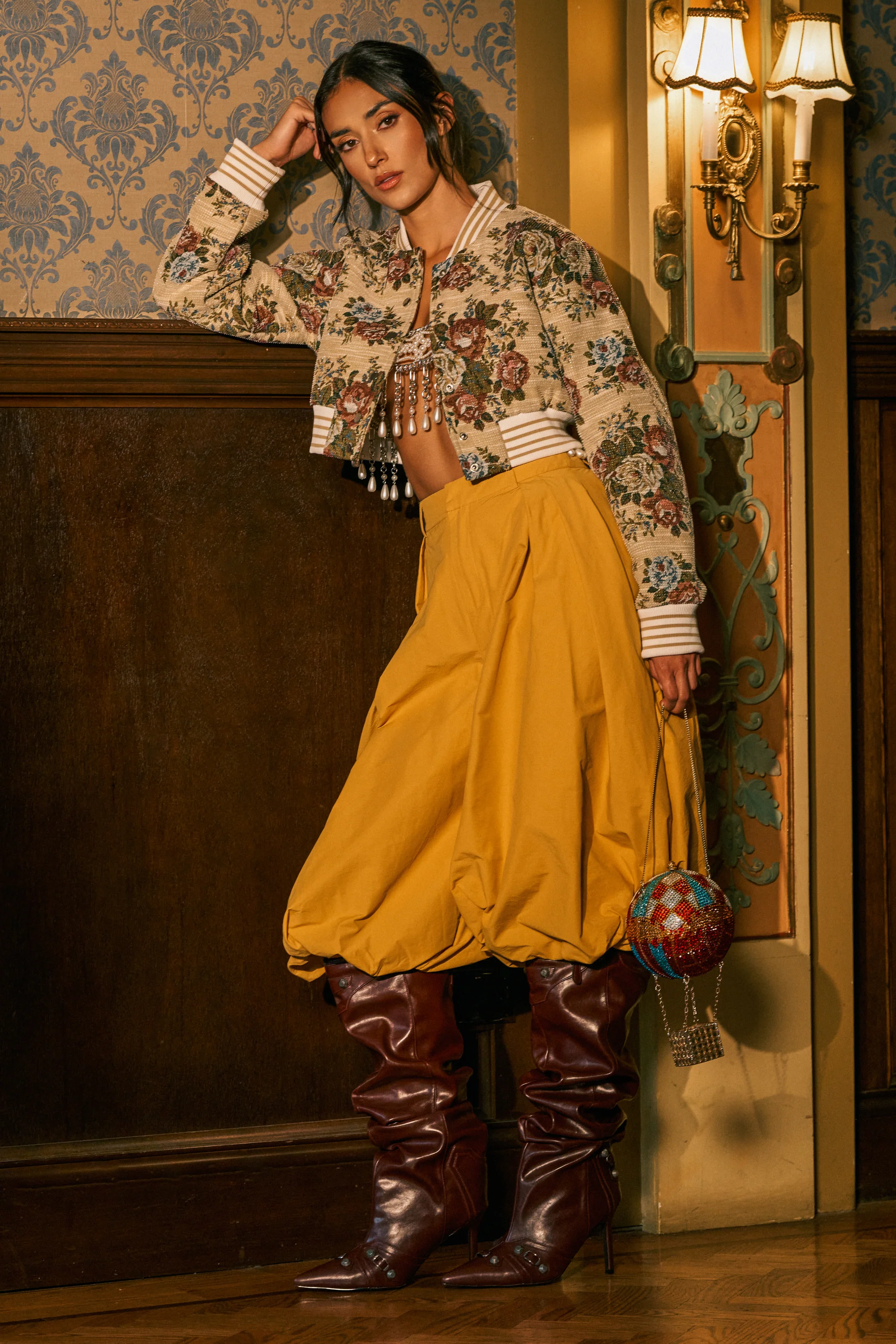 GLOW GAUCHO PANT IN MUSTARD - Akira Store