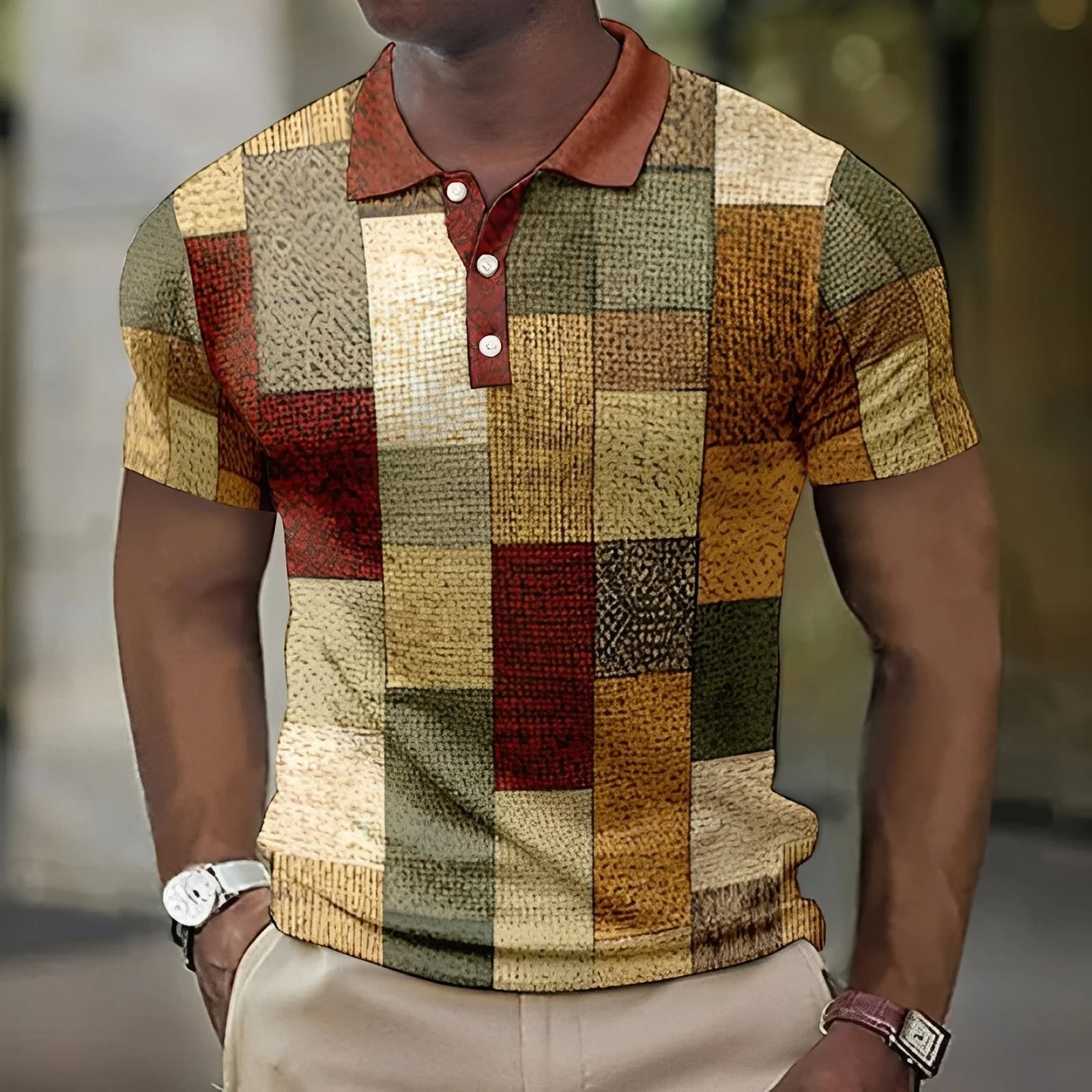 Jimmy - Chemise à carreaux imprimée élégante