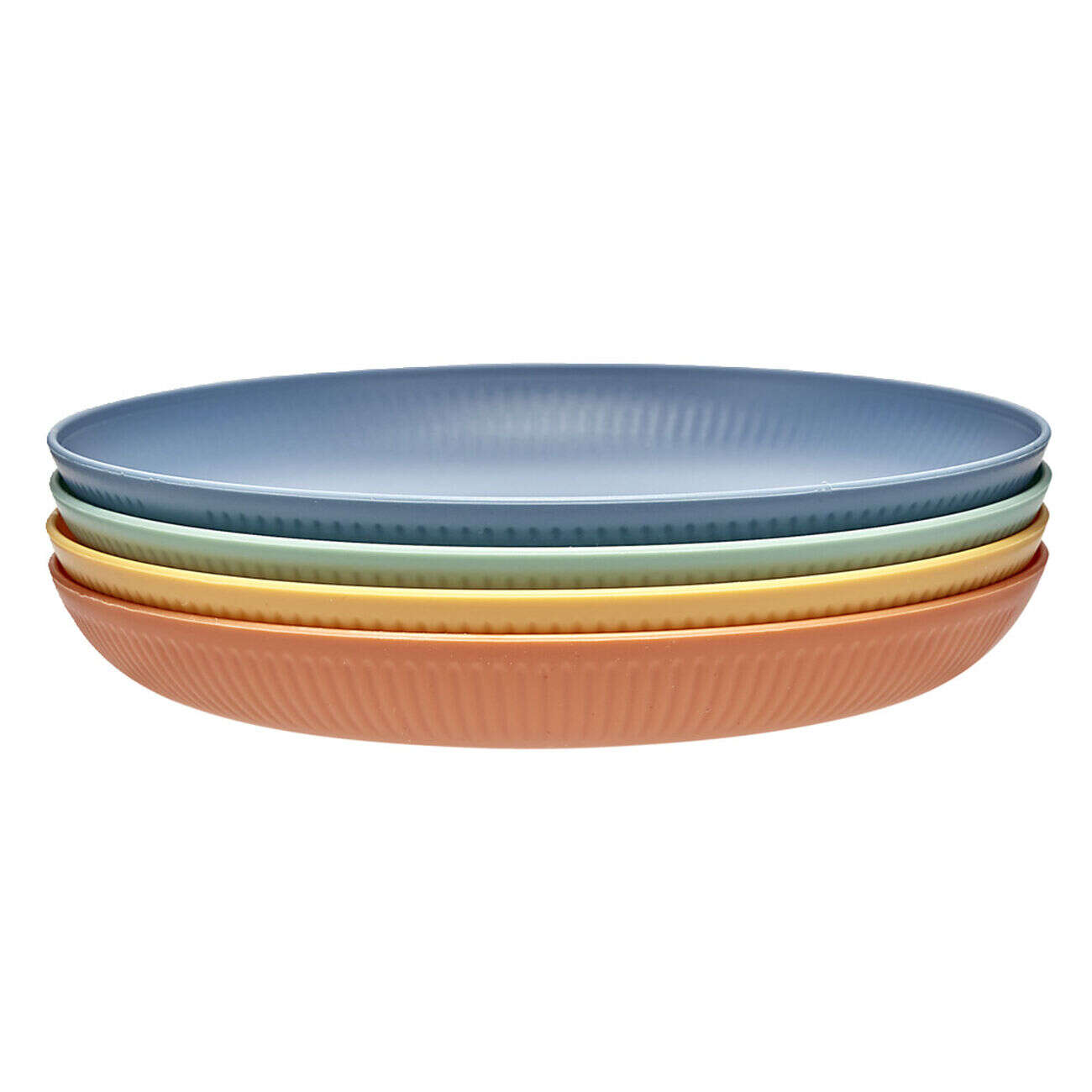 Assiette plate en plastique coloré x4 Ø20cm