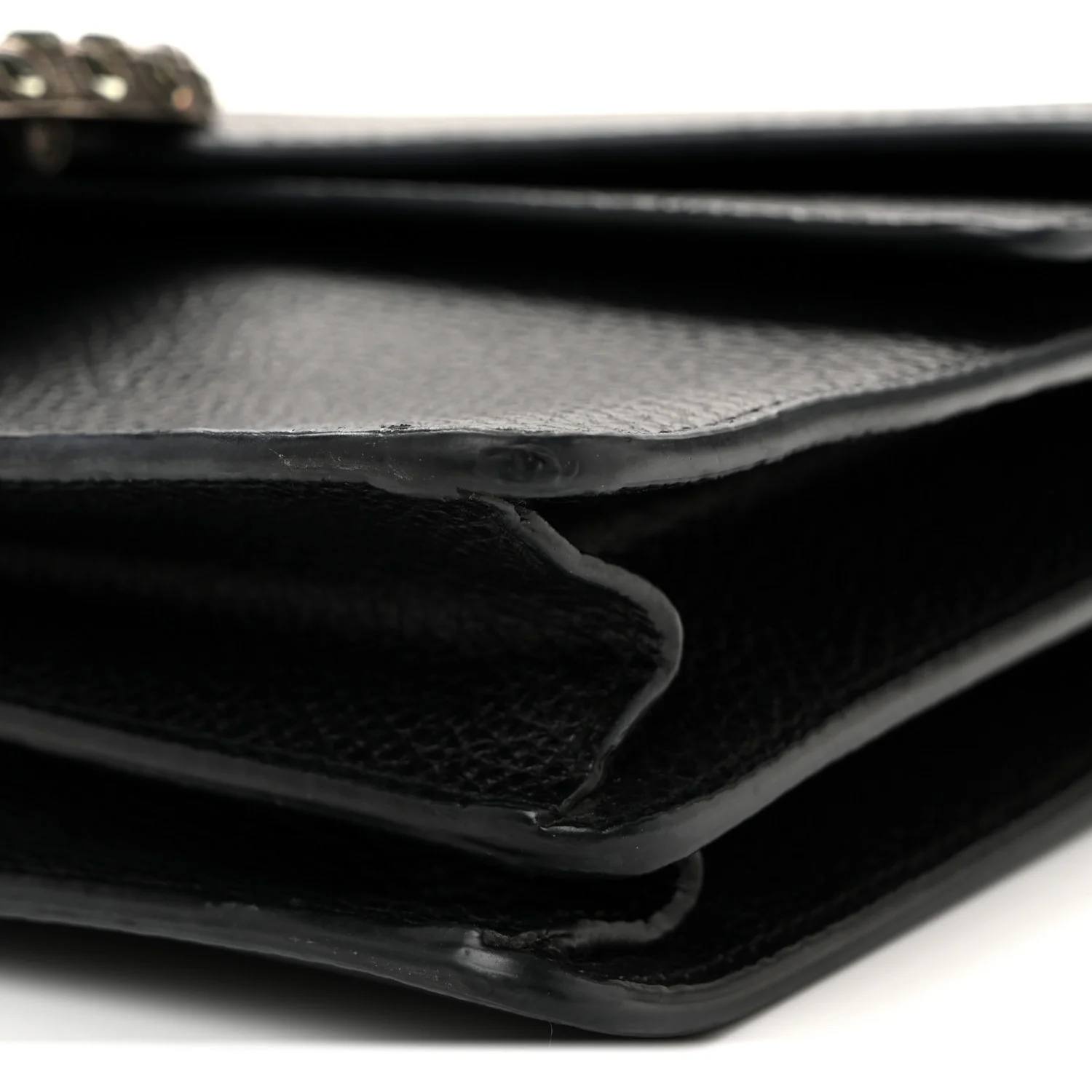 Pebbled Calfskin Small Dionysus Shoulder Bag Black