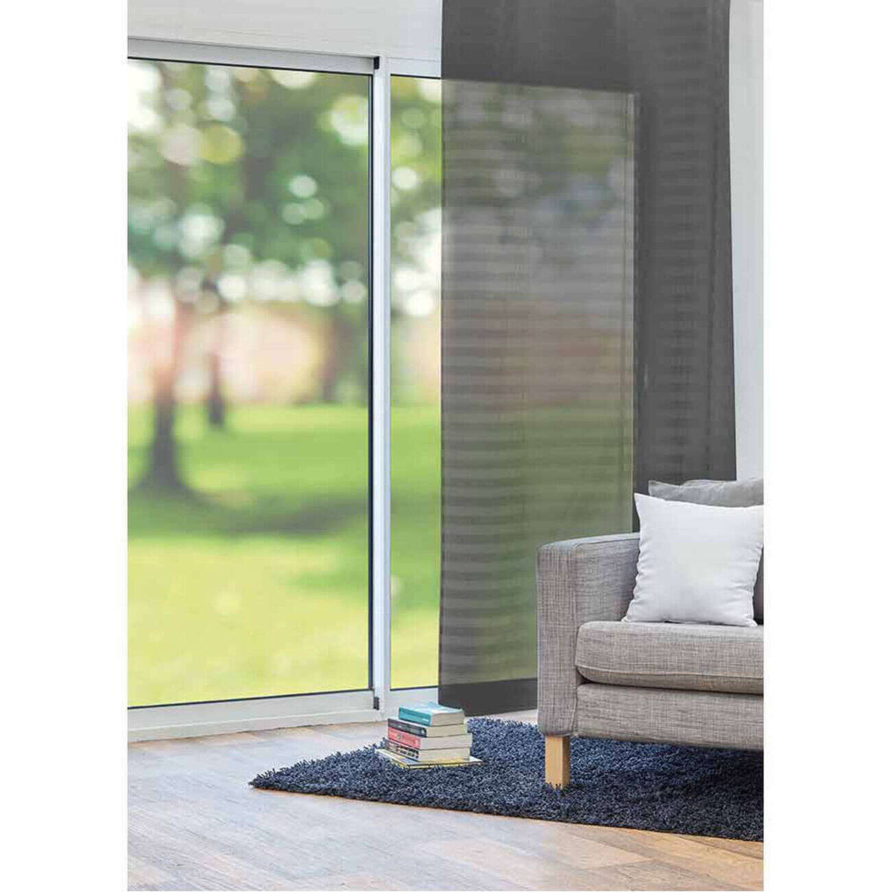 Voilage 6 oeillets noir rayure horizontale