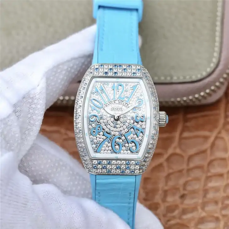 Franck Muller Ladies Collection V 32 SC AT FO D CD (BL) ABF Factory Blue Strap