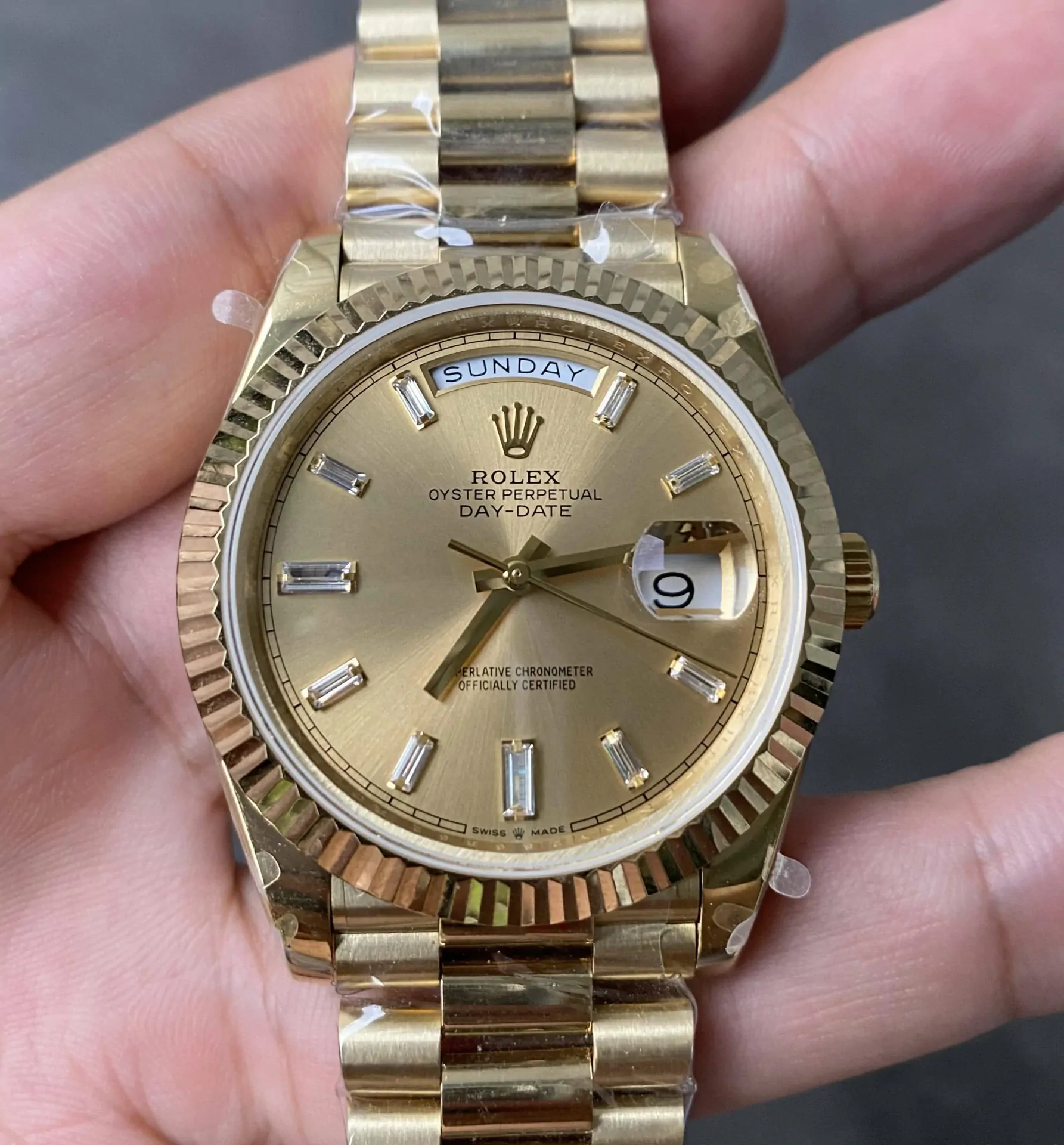 Rolex Day Date M228238-0005 GM Factory V2 Gold Case