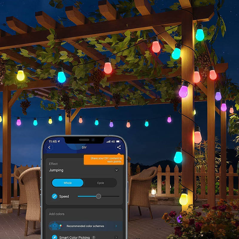 Govee 96FT Bright Outdoor String Lights - Shatterproof and Waterproof - Dimmable Lighting