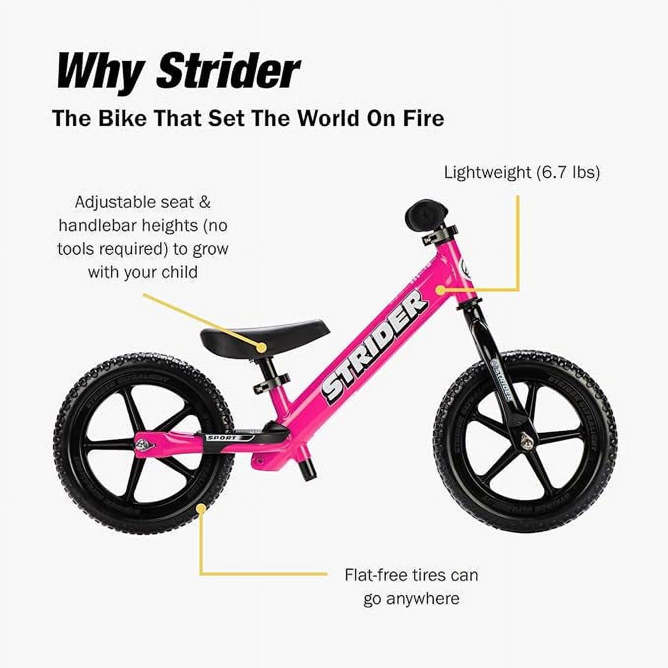 12 Sport Balance Bike. Ages 1 to 4 Years Pink - Image 4