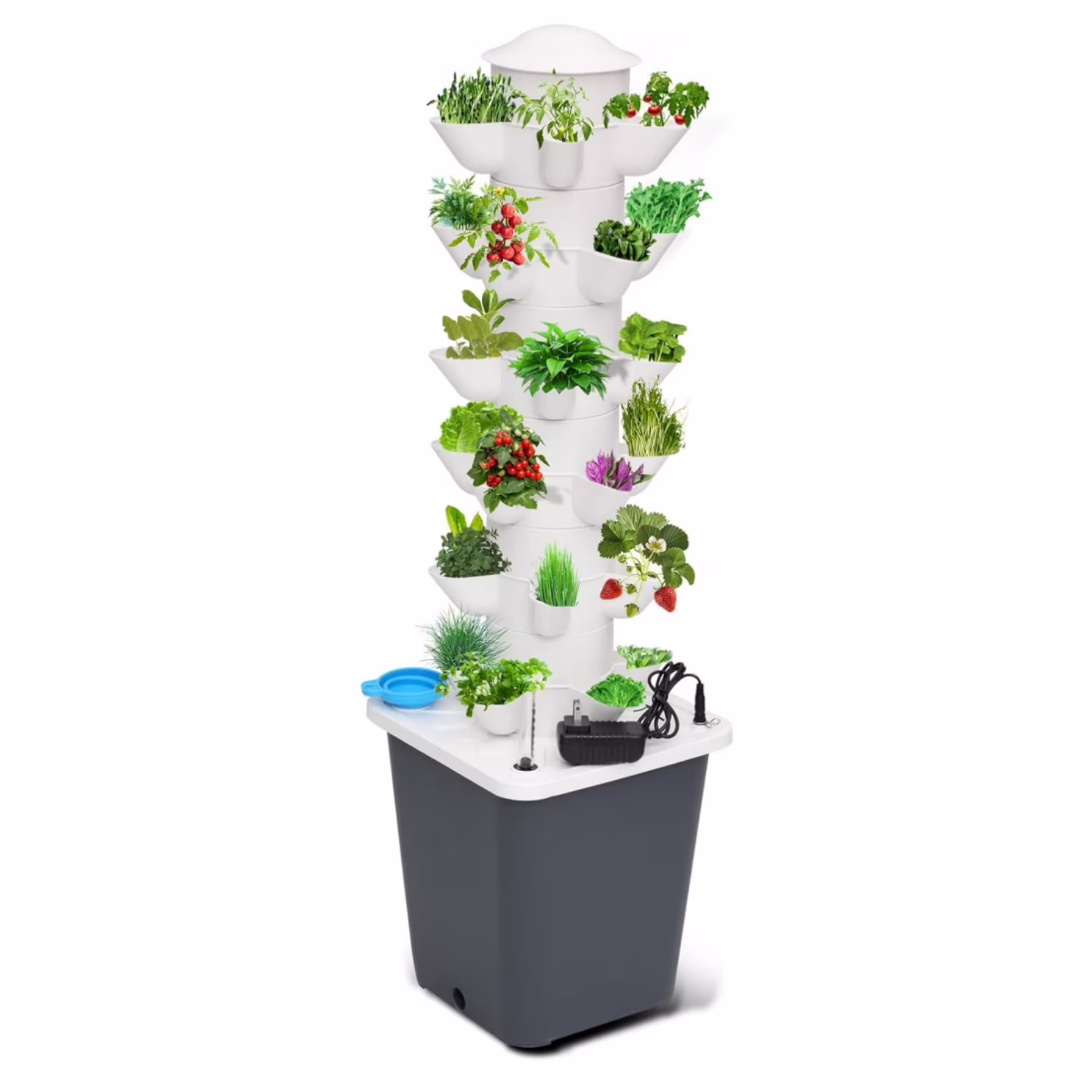 Mustrod Hydroponic Growing System 30 - Plants Indoor Vertical Tower Garden Planter with Pump Water Tank