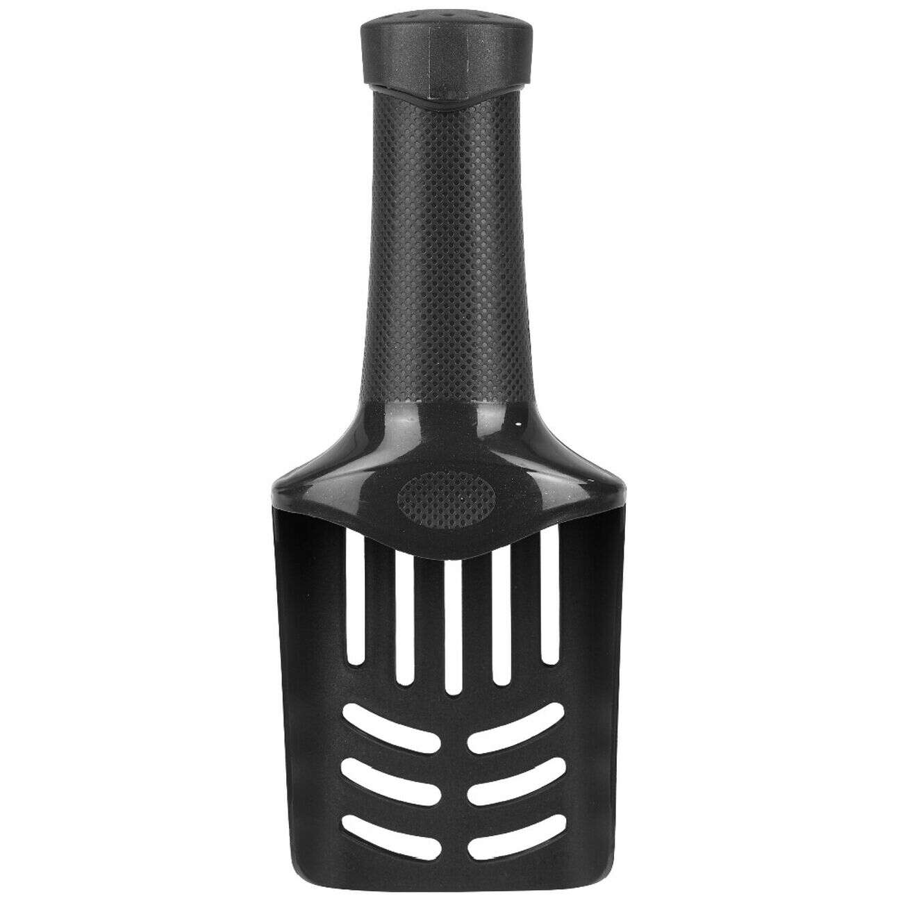 Pelle à litière plastique beige avec ouverture pour sachet plastique