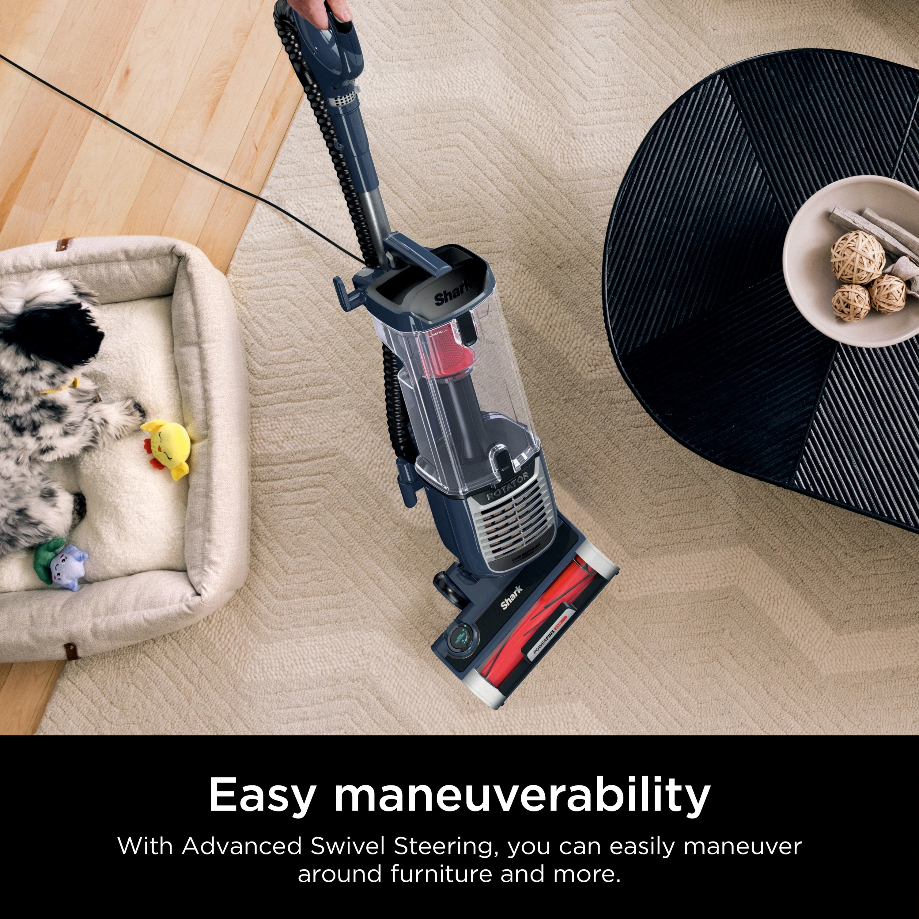 Upright Vacuum, Rotator Pet, Pet Friendly, Bagless, PowerFins HairPro Brushroll, HEPA Filter, Odor Neutralizer, Hard Floor and Carpet, Swivel Steering, ZU100, Chimera(Chimera) Image 9