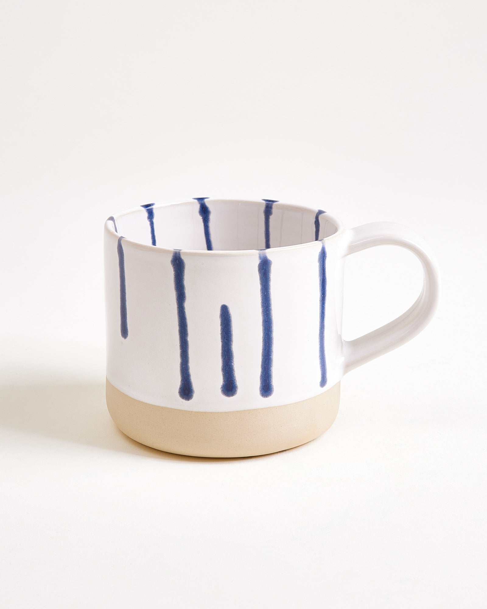 NÓDOA - LARGE MUG STRIPED WHITE BLUE
