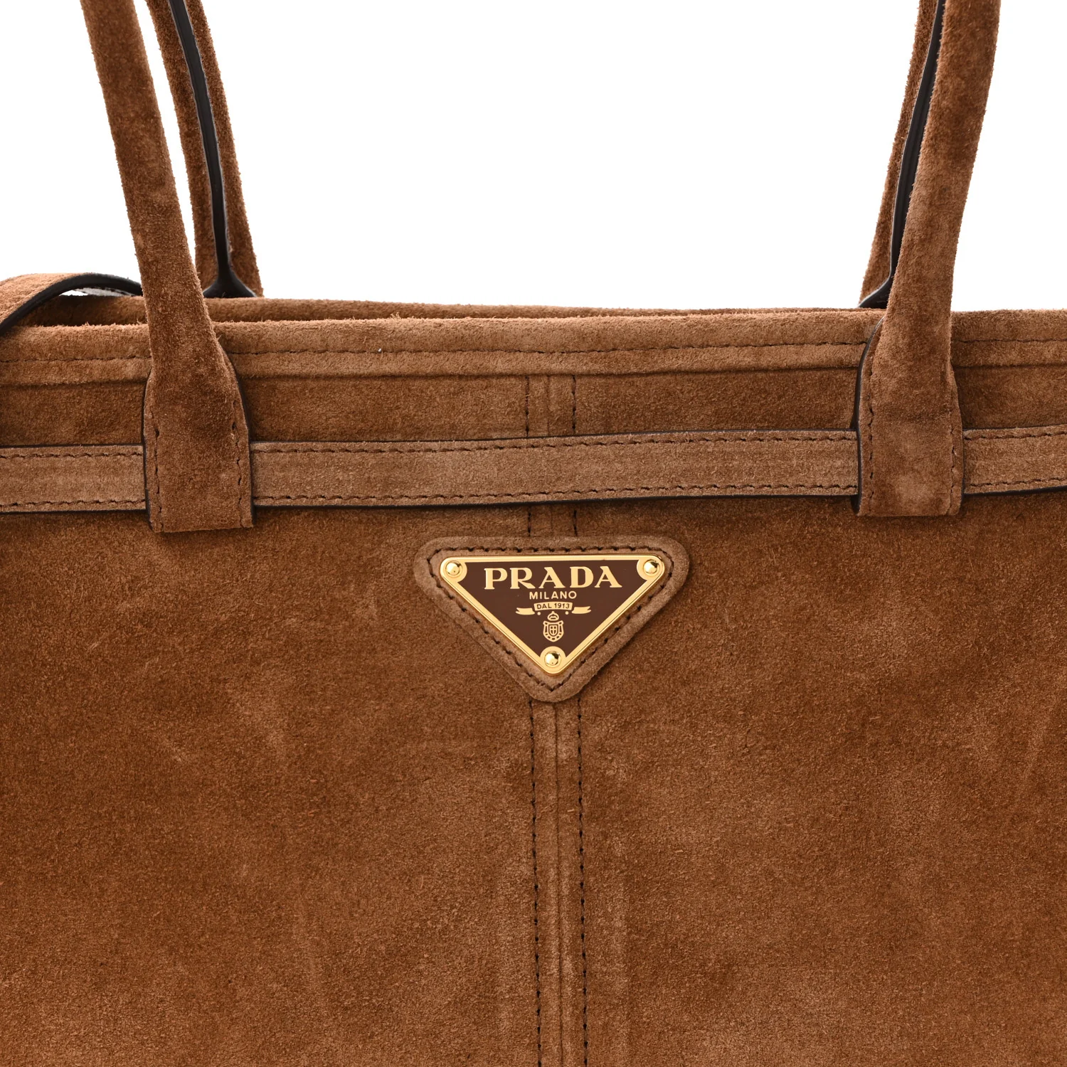Suede Triangle Medium Bonnie Shoulder Bag Cacao