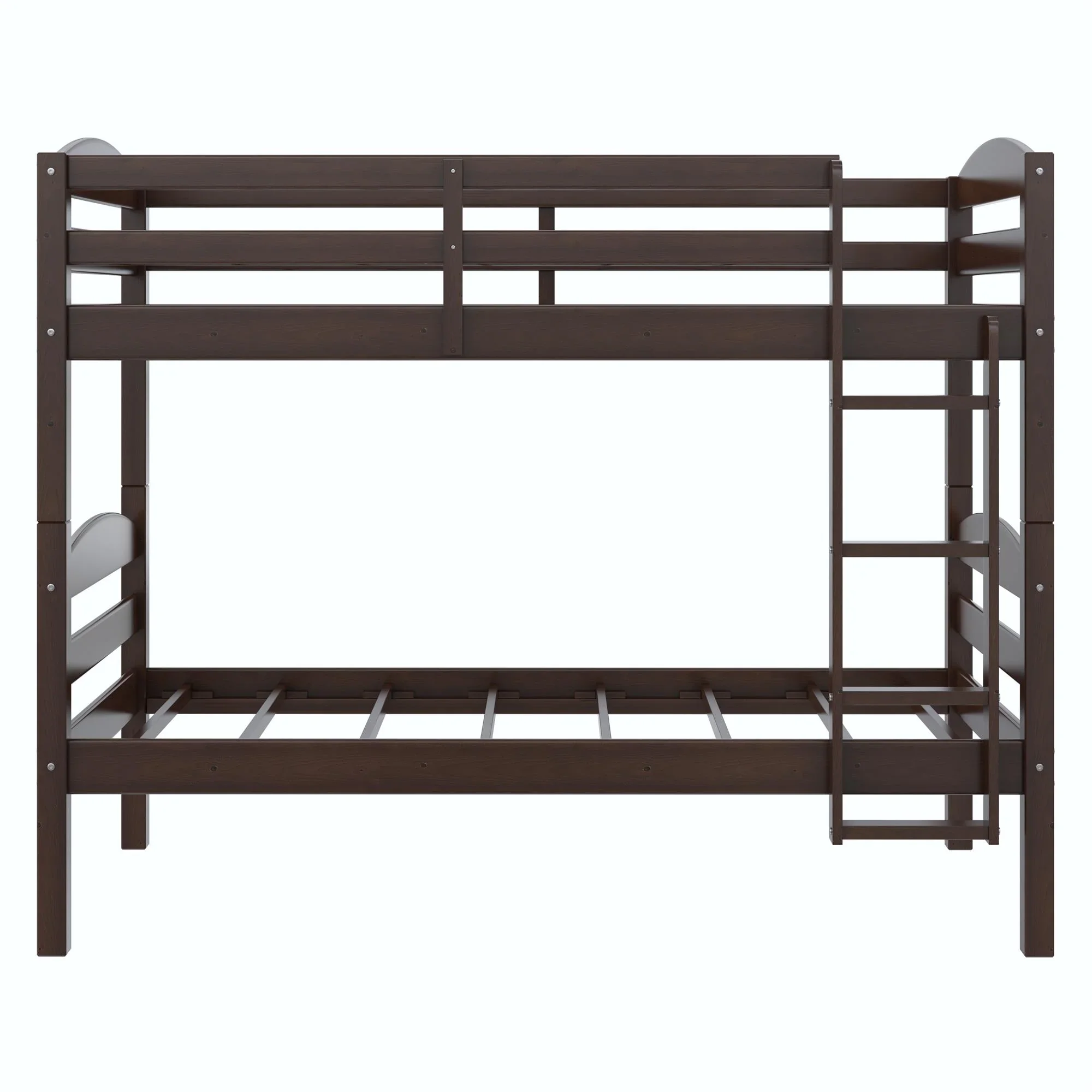 Better Homes & Gardens Leighton Solid Wood Twin-over-Twin Convertible Bunk Bed, Vanilla