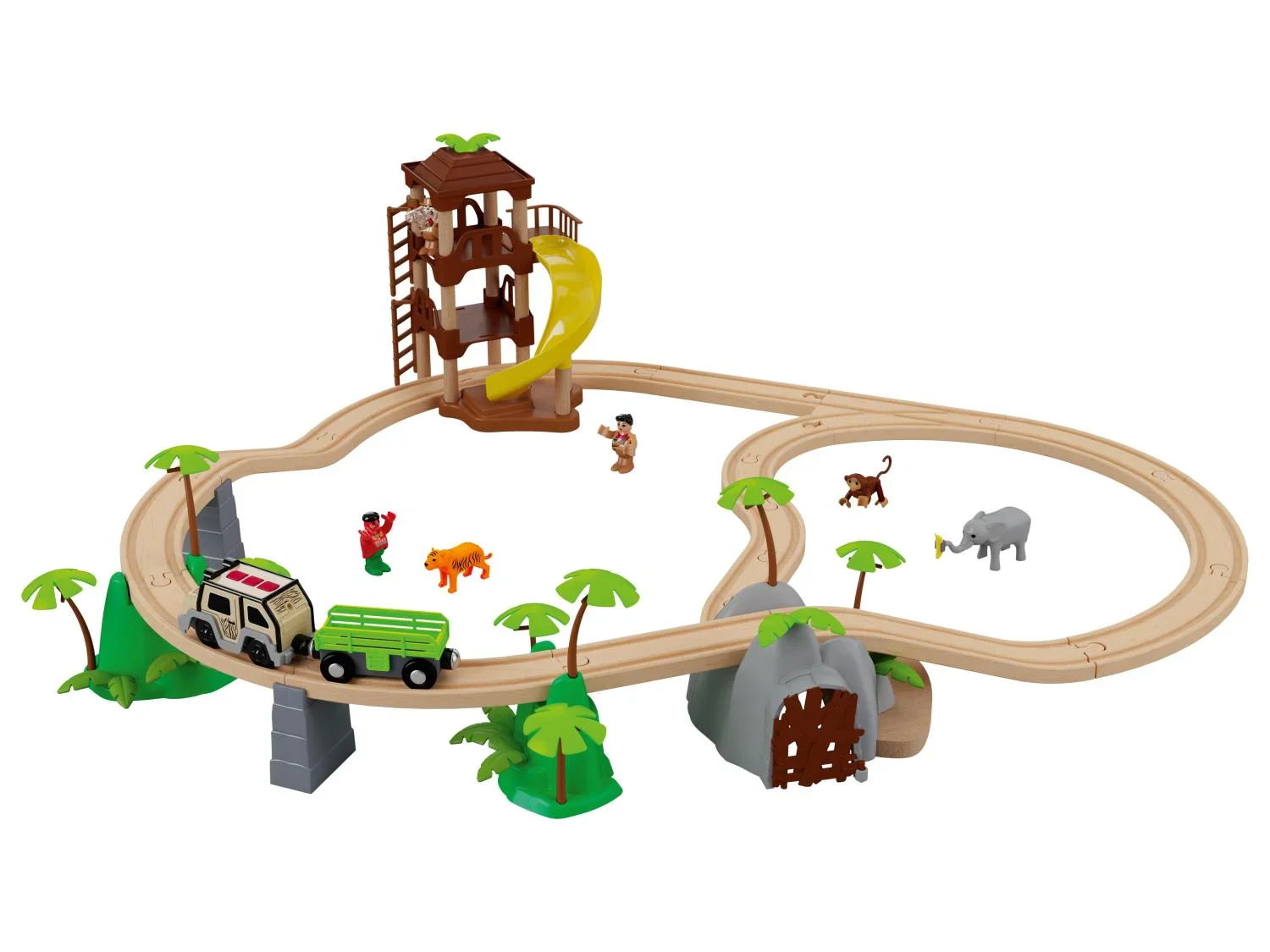 Playtive Set de chemin de train en bois
