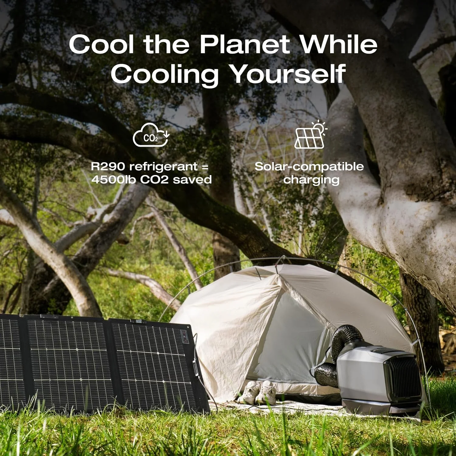 EF WAVE 3 Portable Air Conditioner, 1800W/6100 BTU Cooling and 2000W/6800 BTU Heating, 1000W Fast Charging in 75 mins, 8H Wireless Running, APP Control, for Camping, Vanlife, RVs(1) - Image 3