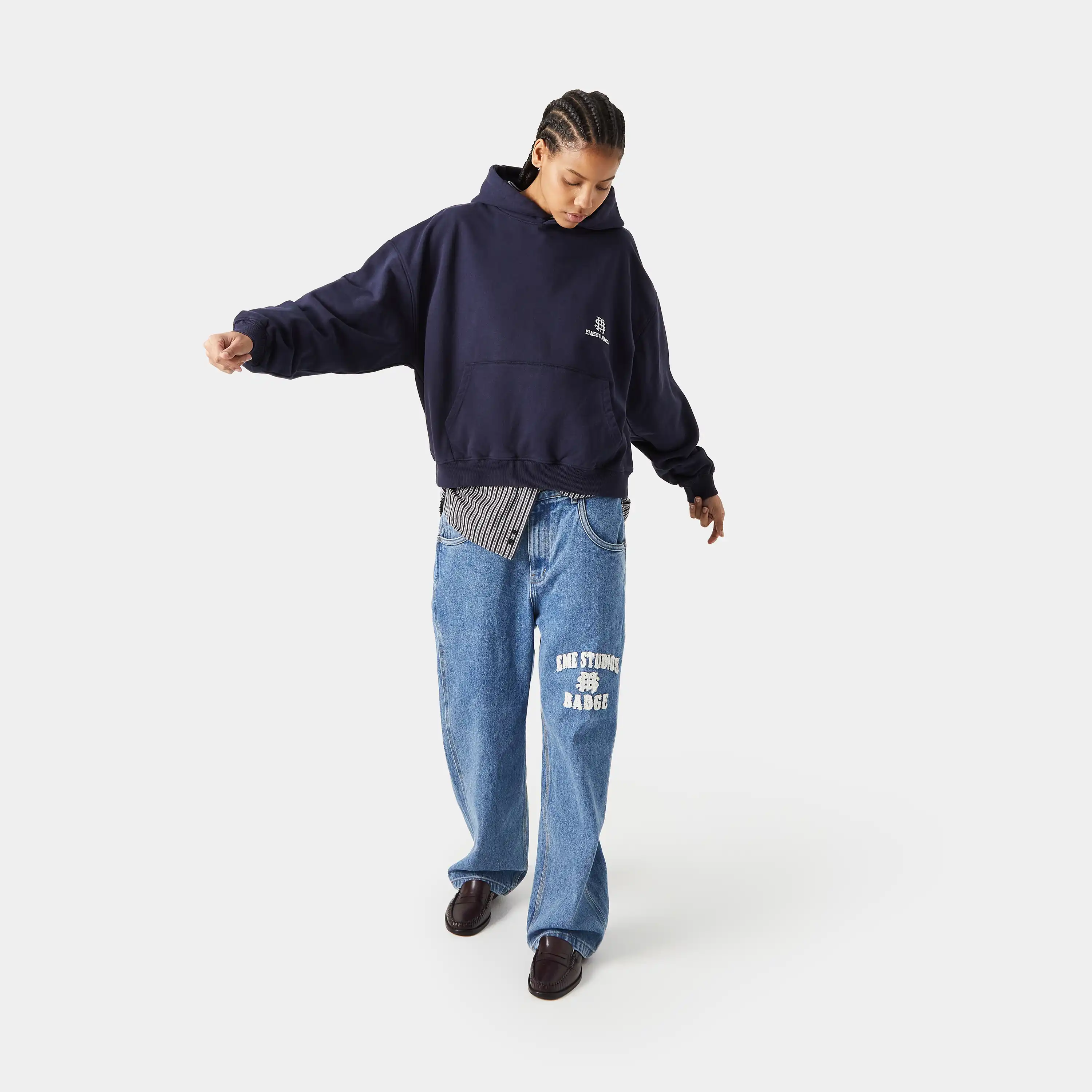 Daily Navy Oversized Hoodie