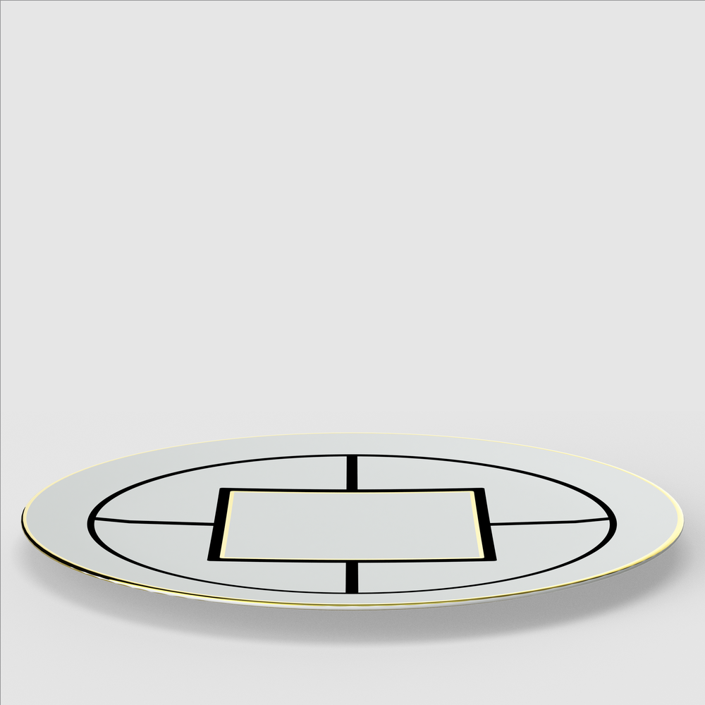 MetroChic Serving/ Under Plate - Multi-colored, 13'', Premium Bone Porcelain