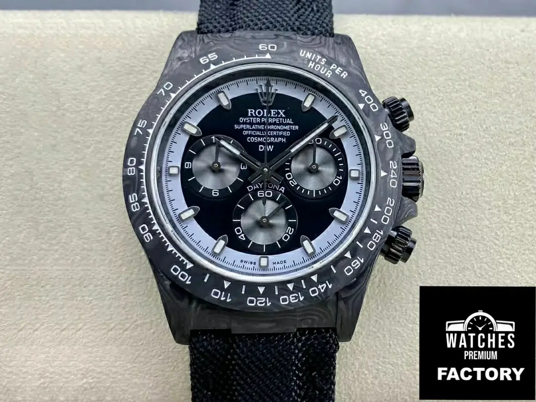 Rolex Daytona Cosmograph Noob Factory Diw Black Carbon Fiber Case