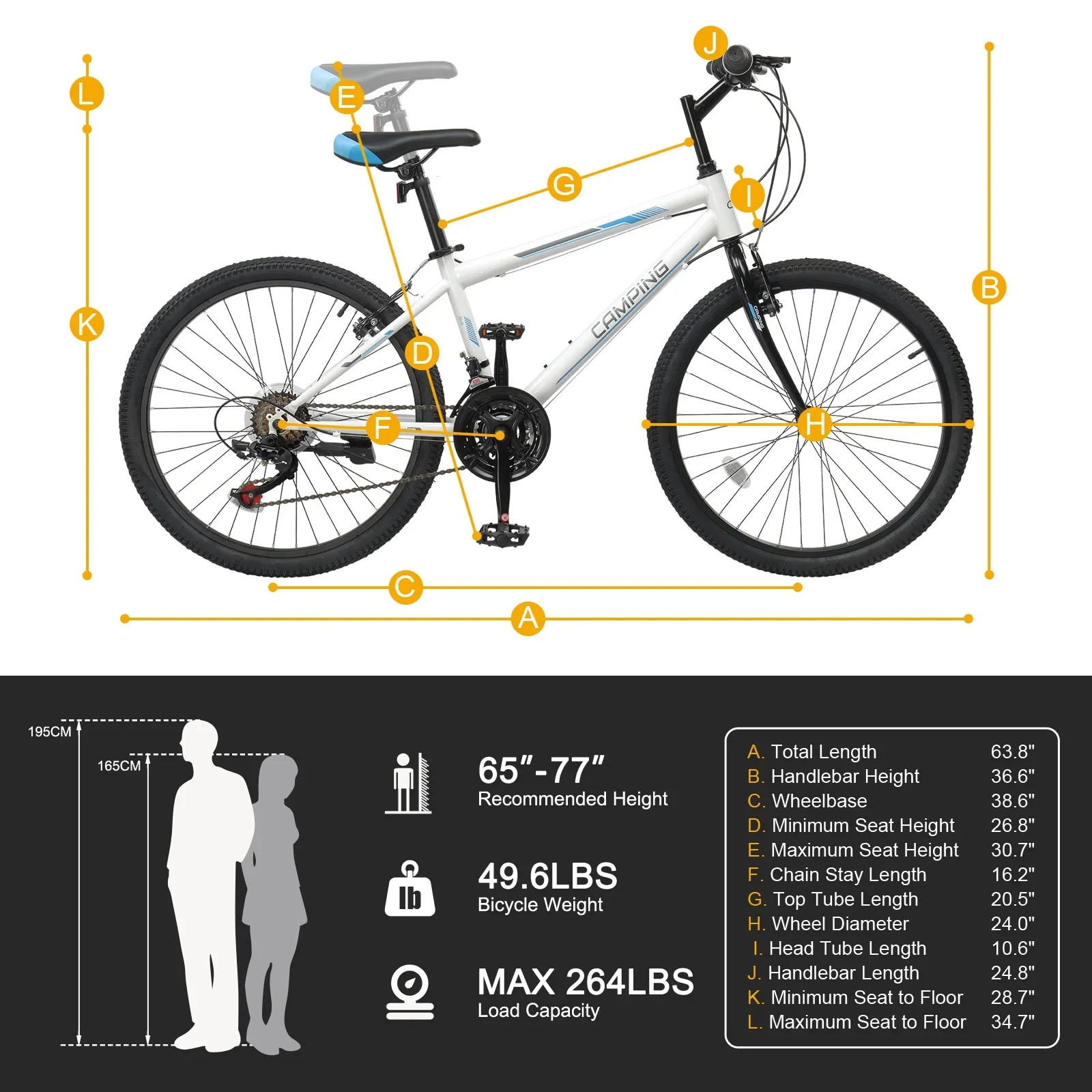 Ktaxon 24 inch Mountain Bike for Women, Dual V Brakes 21 Speeds Women Bike