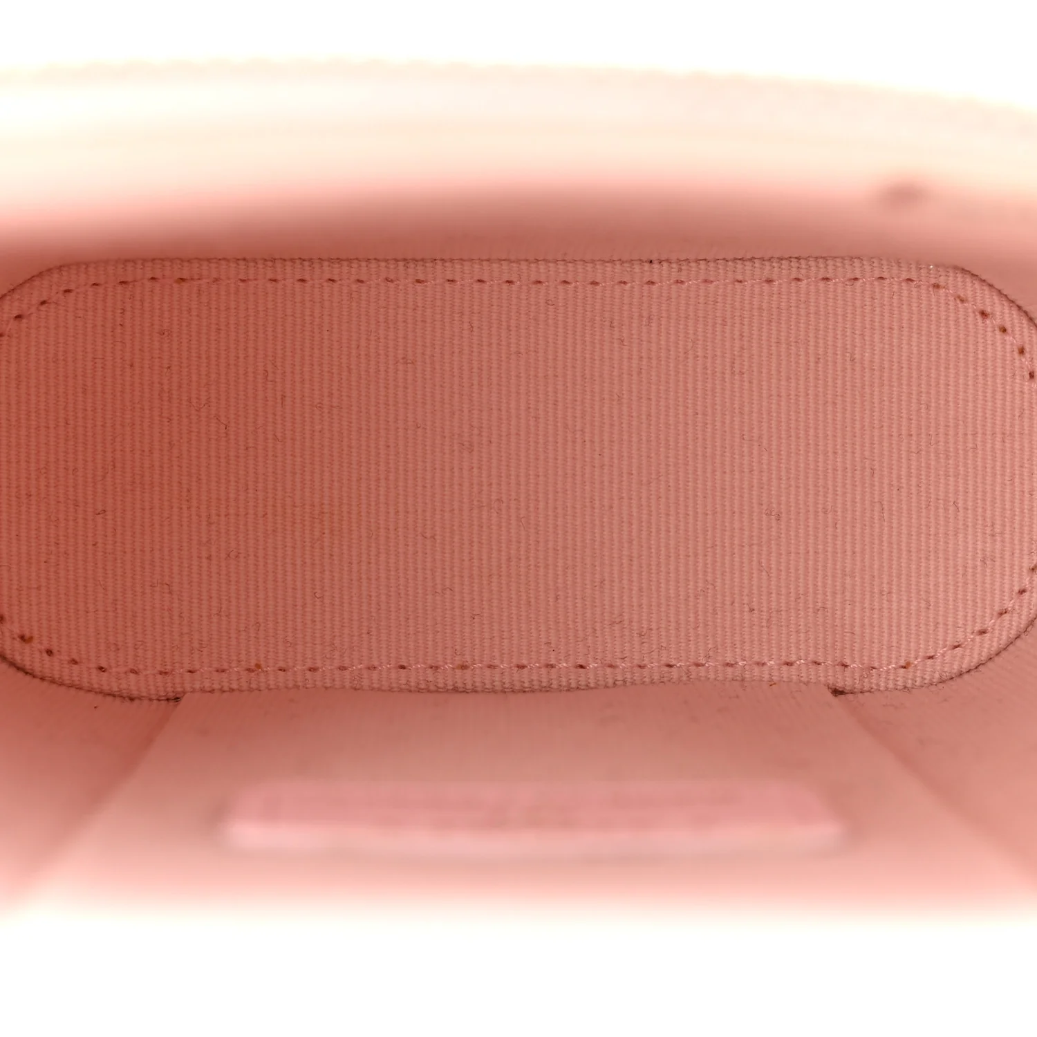Lambskin Quilted Vertical Vanity Case With Chain Light Pink