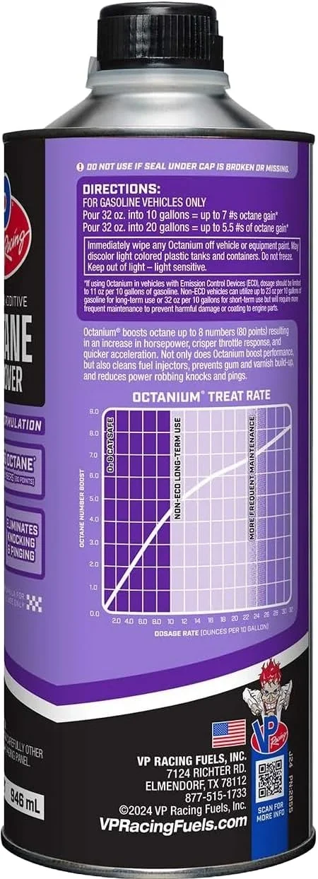 2855, Octanium Octane Booster Racing Formula Quart (8 Pack) - Image 3