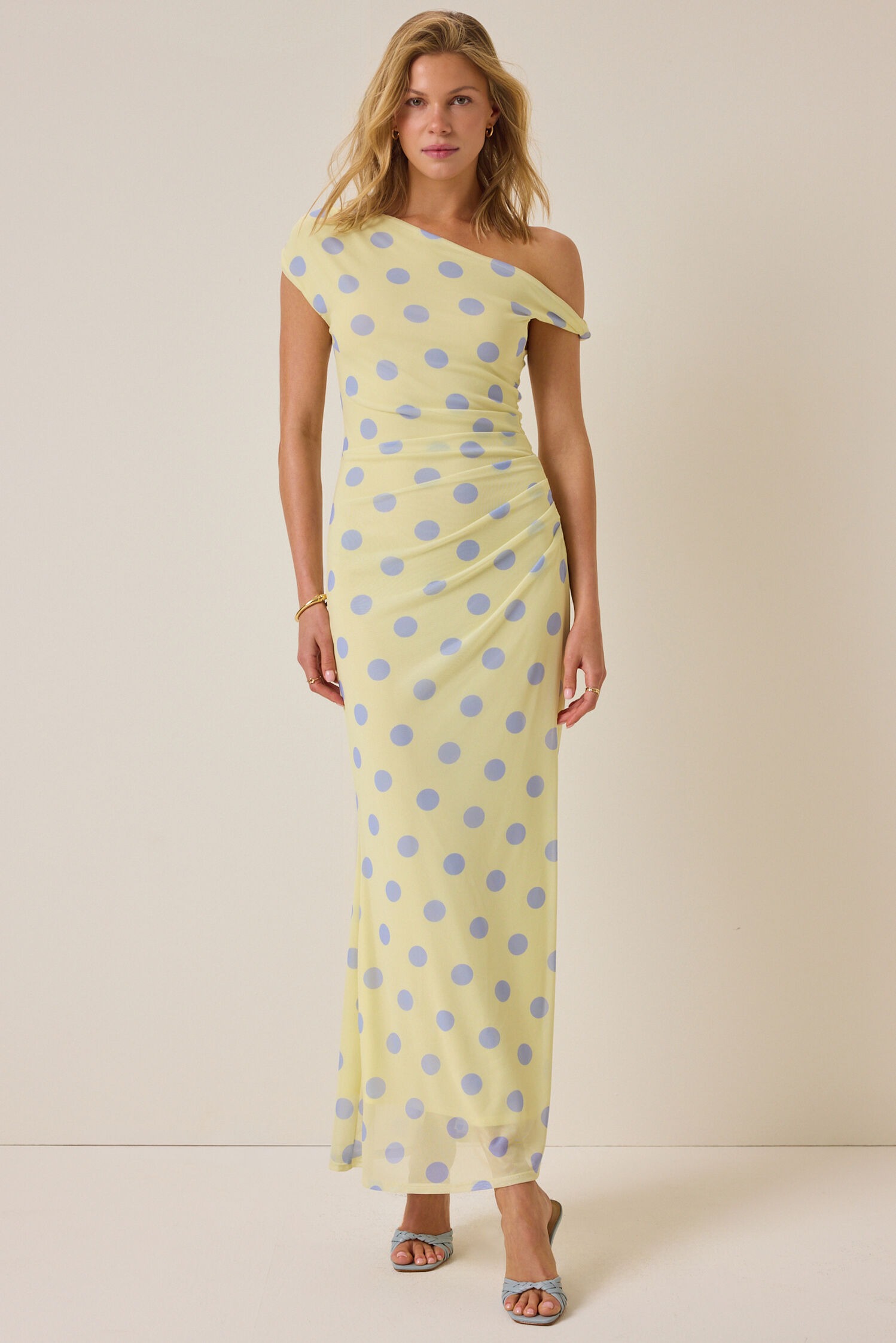 Melany Polka Dot Maxi Dress