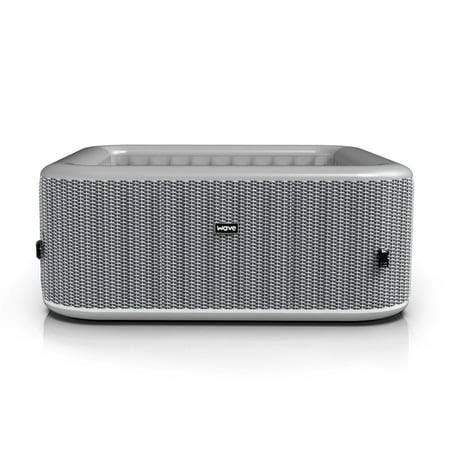 Wave Pacific Square 4 Person Portable Outdoor Inflatable Hot Tub Spa - Gray Rattan