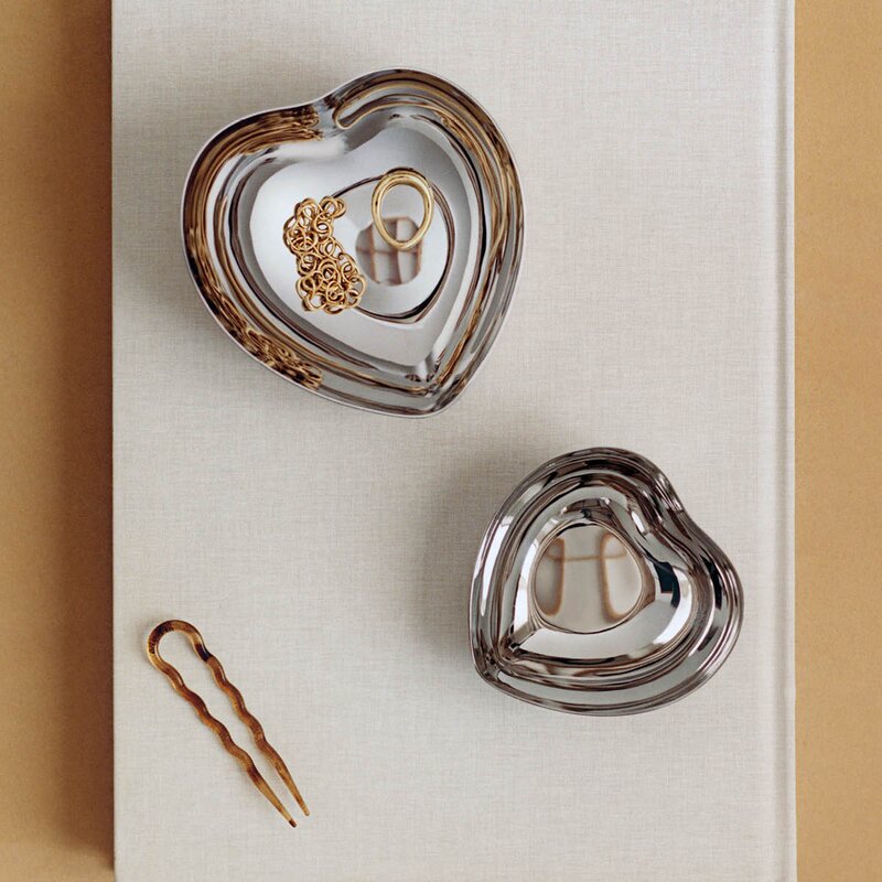Heart bolle medium 12 cm stål