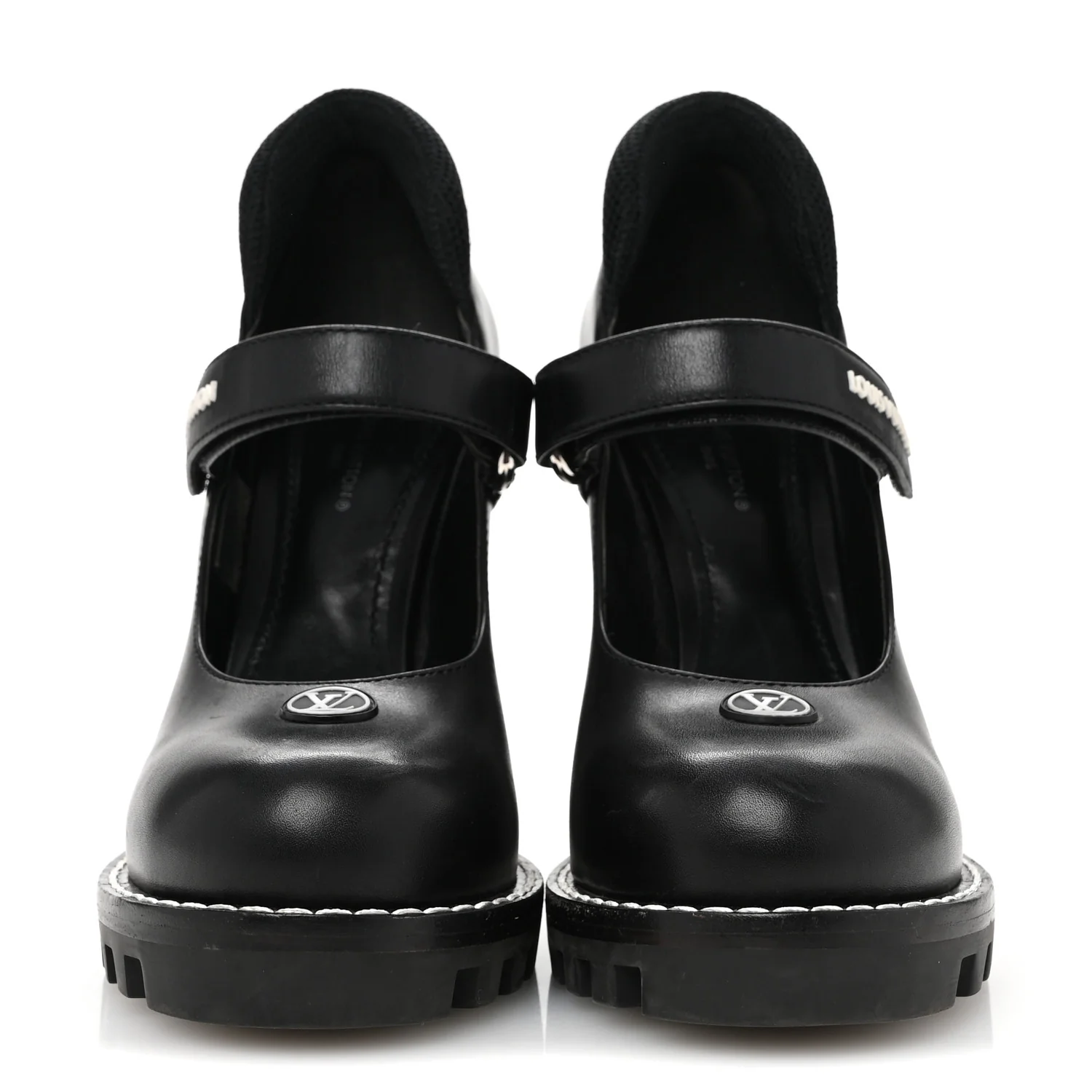 Calfskin Star Trail Ankle Pumps 37 Black