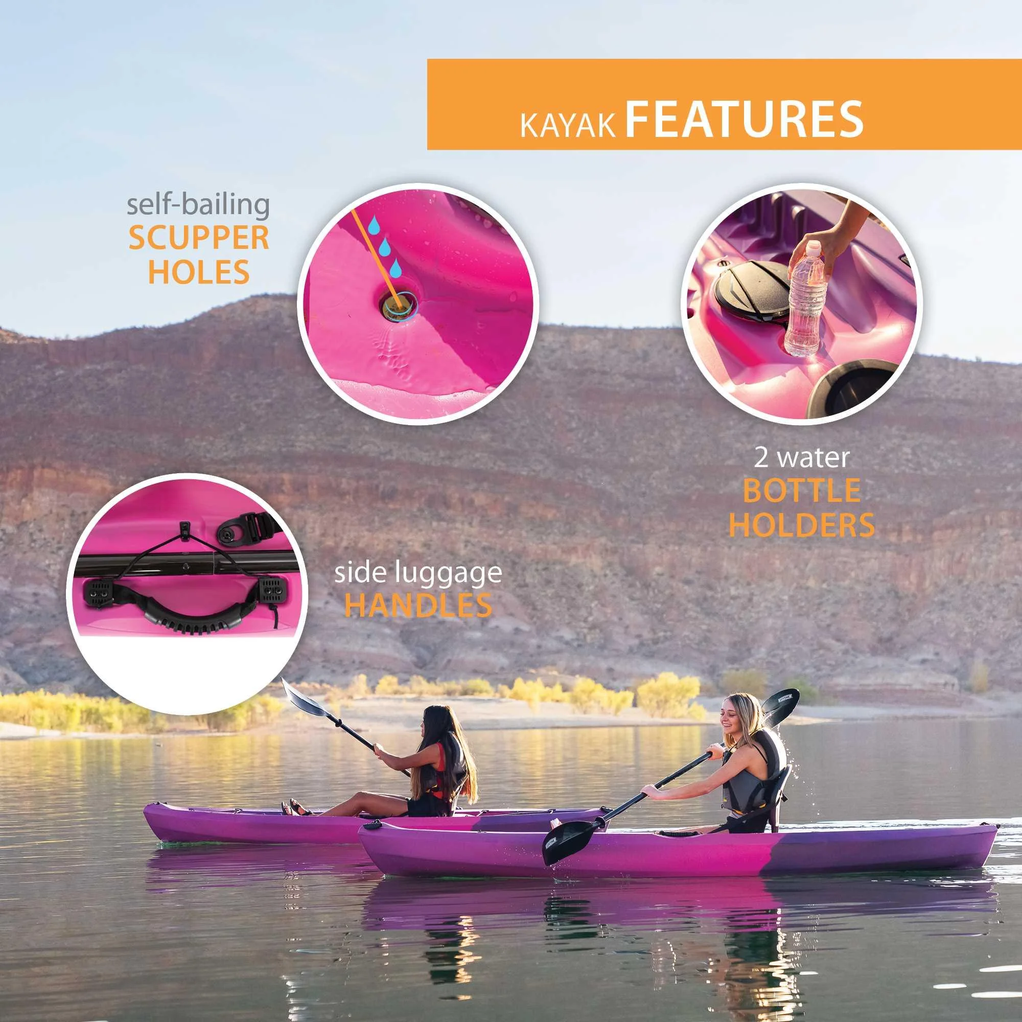 Lifetime Tamarack 10 Ft. Sit - on - Top Kayak, Fire Red (90486)