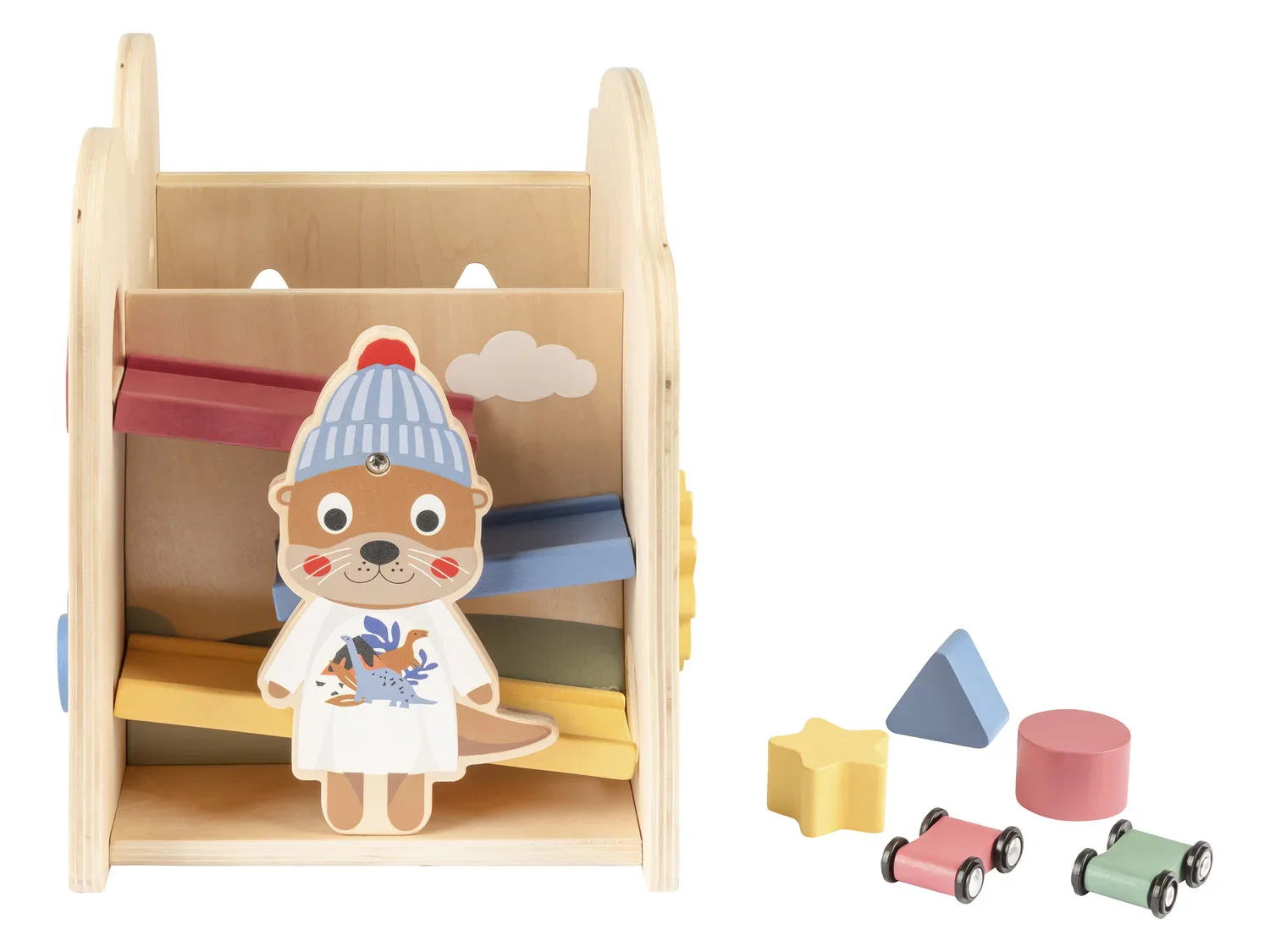 lupilu Chariot  pousser ou cube de motricit en bois