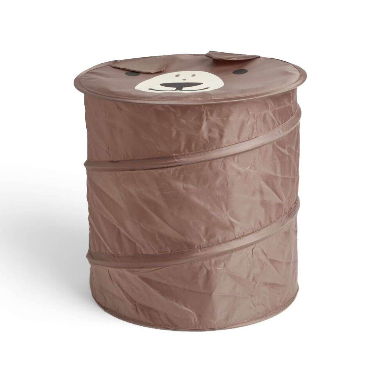 Panière enfant pliable souple ours ou lapin 38L - Ø35xH40cm