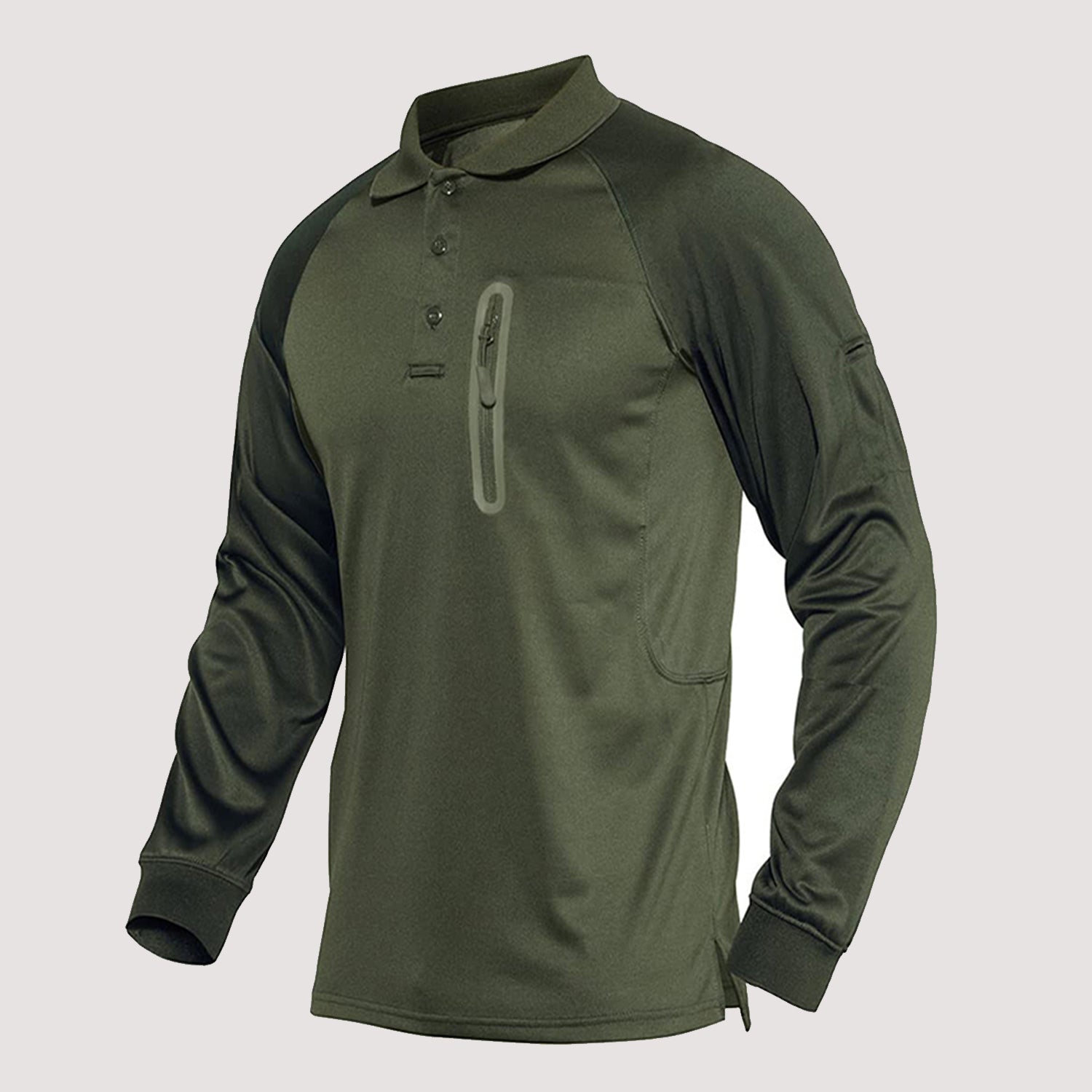 T-shirt cargo militaire à manches longues pour homme, idéal pour la course, l'entraînement au combat et le tir.