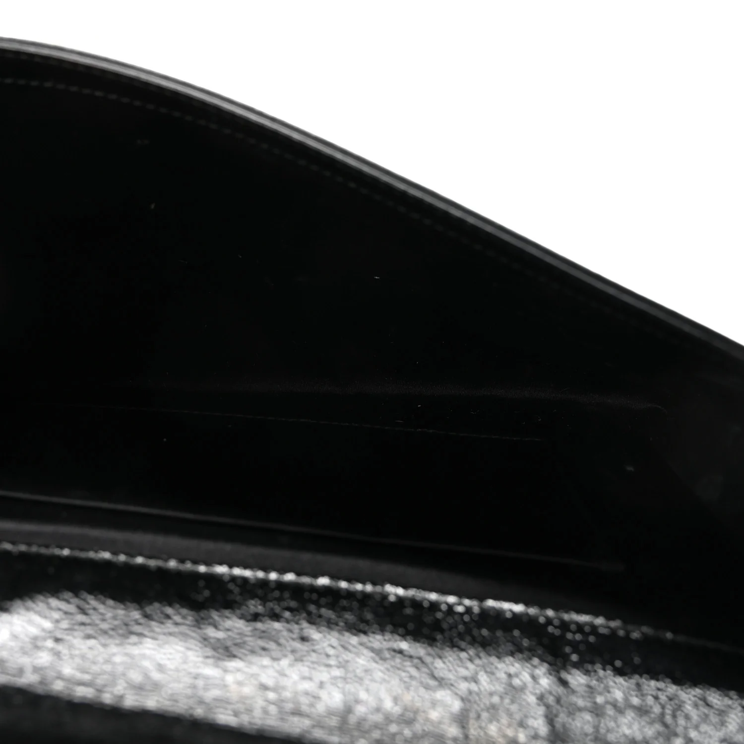 Textured Patent Monogram Large Belle De Jour Clutch Black