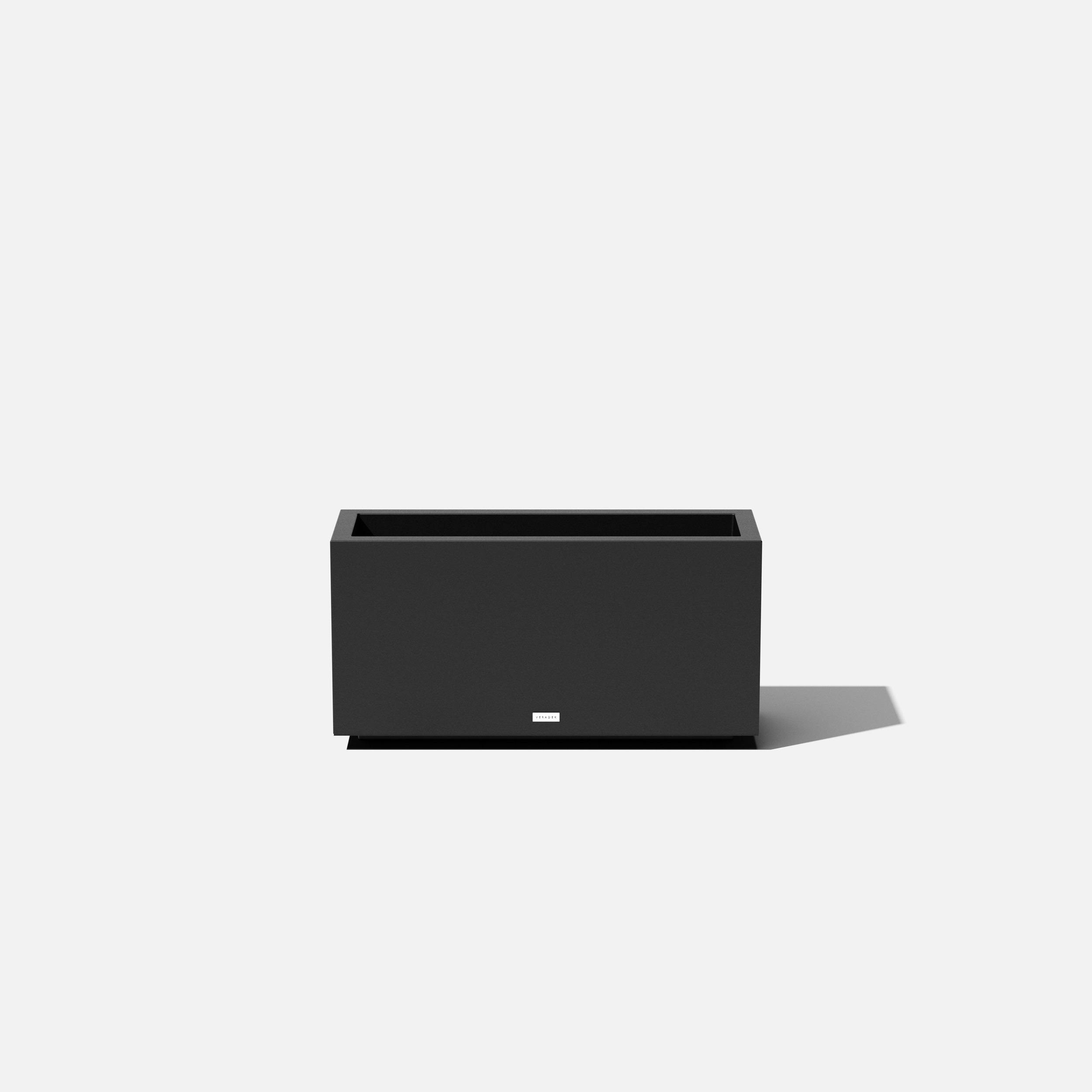 Veradek Metallic Series Long Box Planter Black