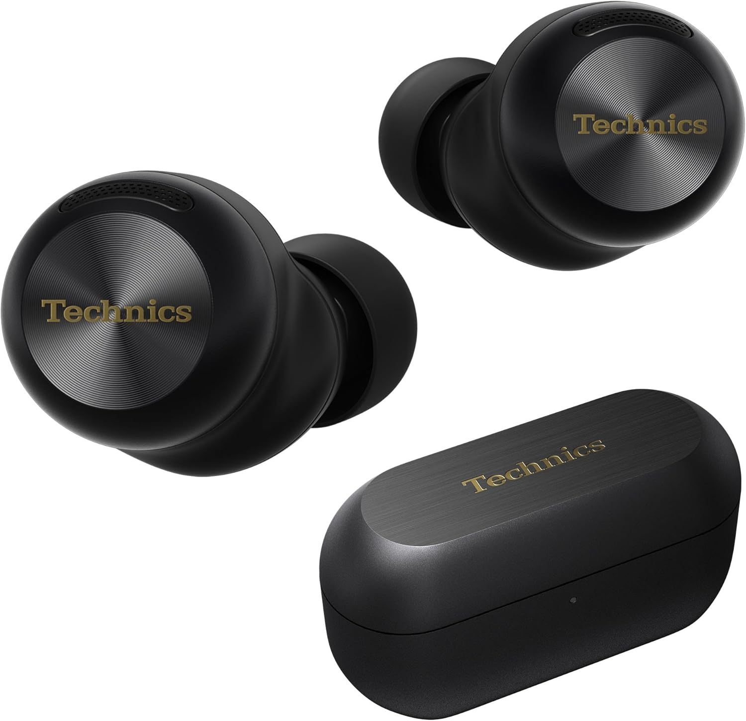 Technics Reference Class Hi-Fi Wireless Earbuds  Dolby Atmos  Head Tracking  Adaptive Noise Cancelling  3 Device Multipoint  10-hr Battery  Wireless Charging  in Ear Headphones - EAH-AZ100-K (Black)