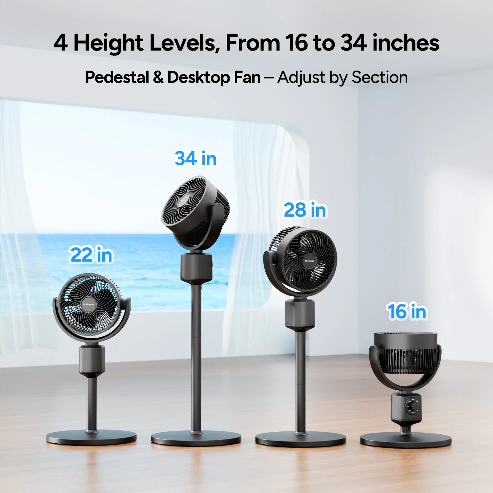 Oscillating Standing Fan with Misting Kit