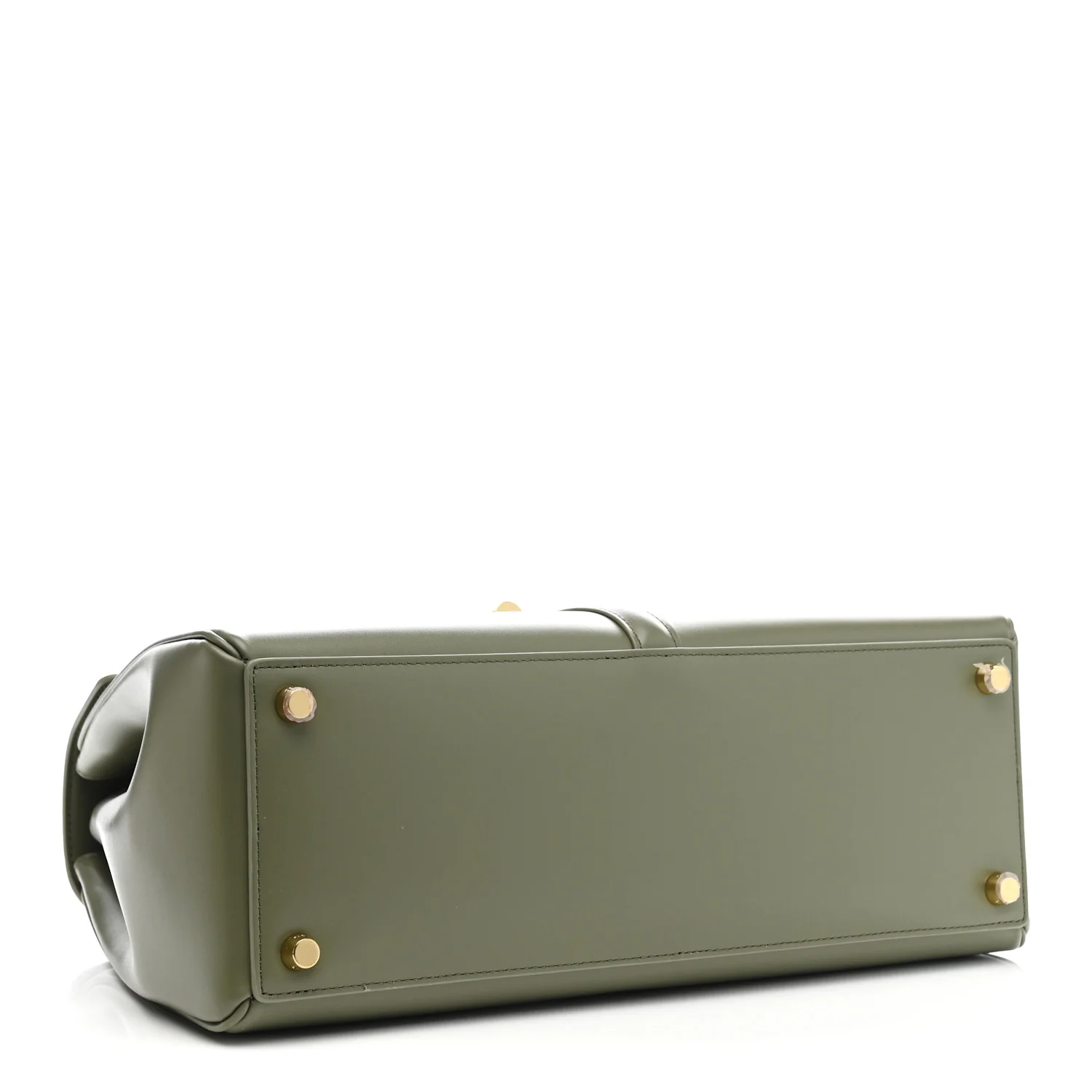 Satinated Calfskin Medium 16 Top Handle Bag Sage