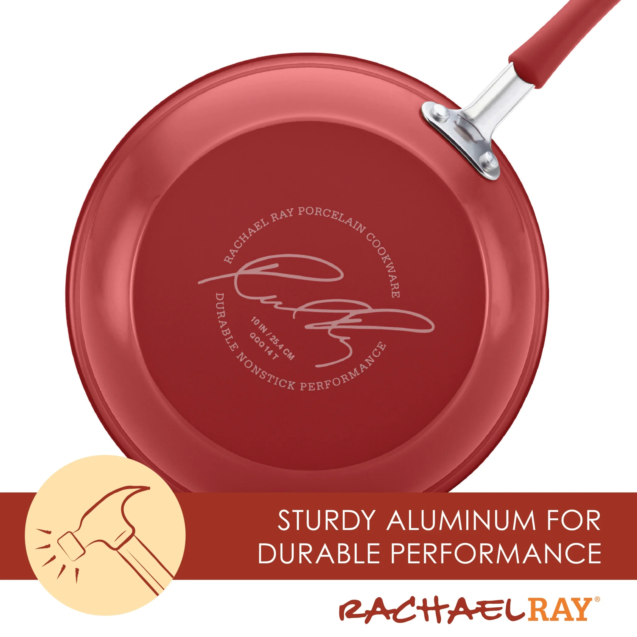 12-Piece Cucina Nonstick Pots and Pans Set, Cookware, Set Cranberry(Cranberry Red) - Image 6