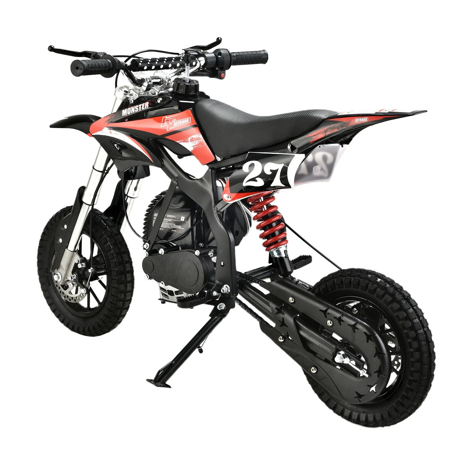 Mini Dirt Bike Gas Powered 4-Stroke 40cc Pocket Pit Bike Brakes Motorcycle for Kids Teens Black(Black) - Image 5