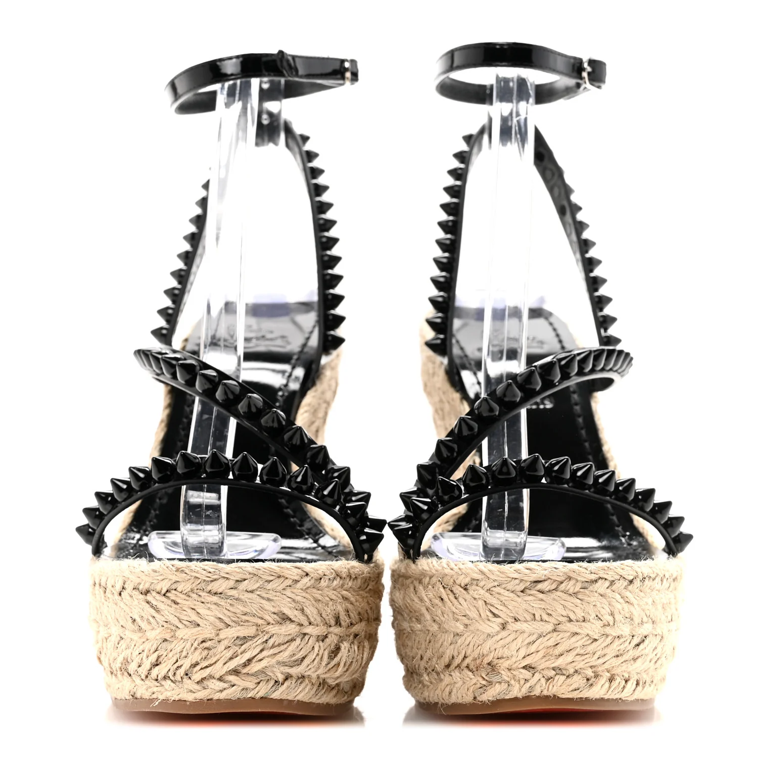 Patent Mafaldina 120 Wedge Sandals 37 Black