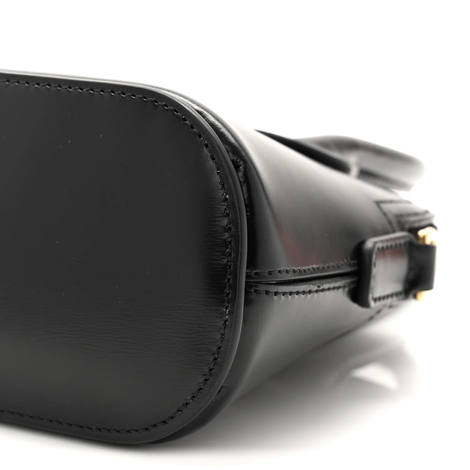 Shiny Calfskin Mini Honorine Bag Black