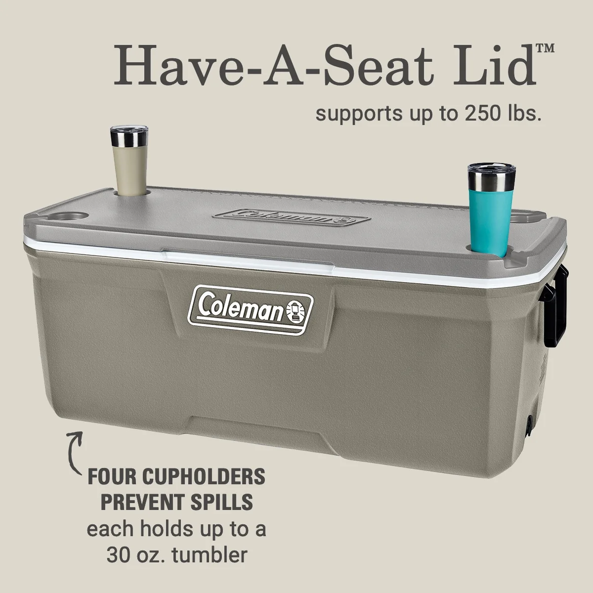 316 Series 150QT Hard Chest Cooler, Silver Ash(Gray) - Image 4