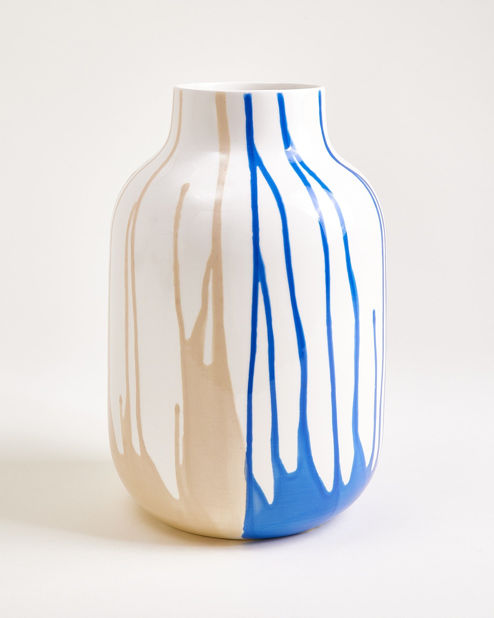 NUNO - VASE L DRIP SAND BLUE