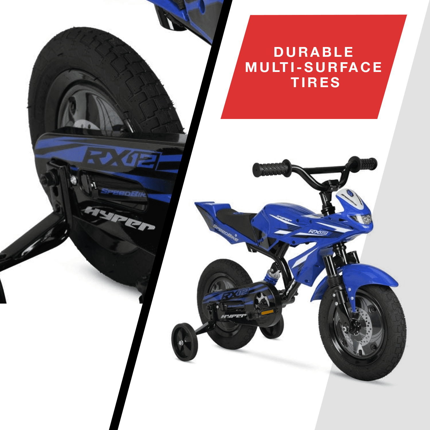 Bicycles 12 Boys Speedbike. Blue. With Training Wheels