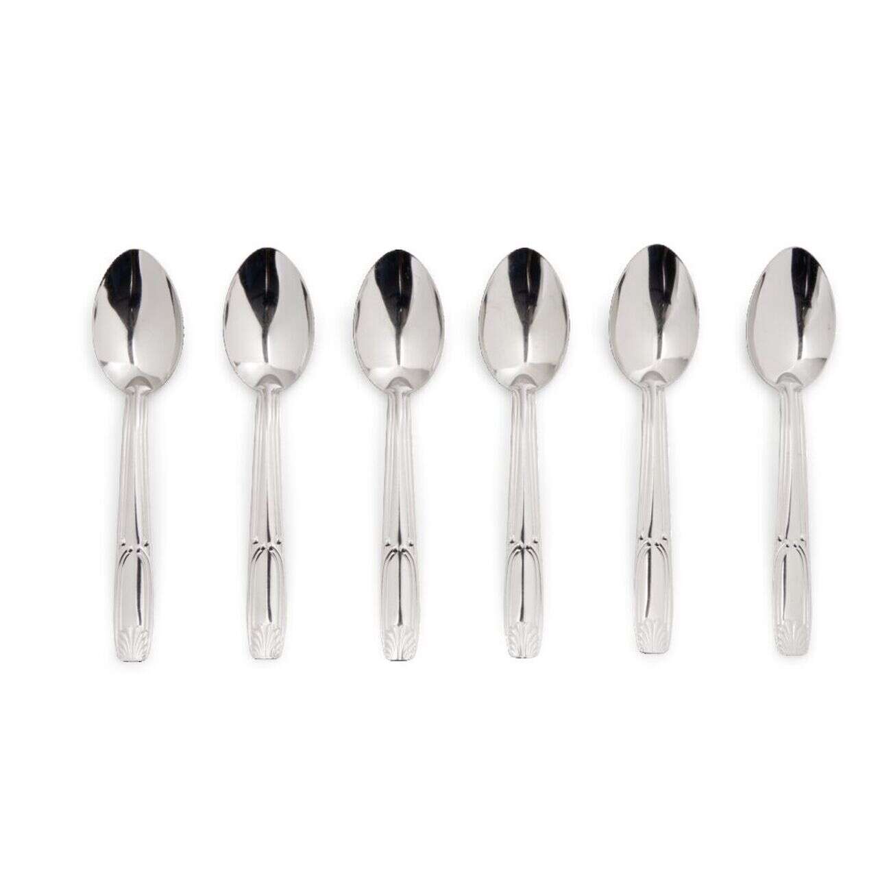 Lot de 6 cuillères à soupe design relief