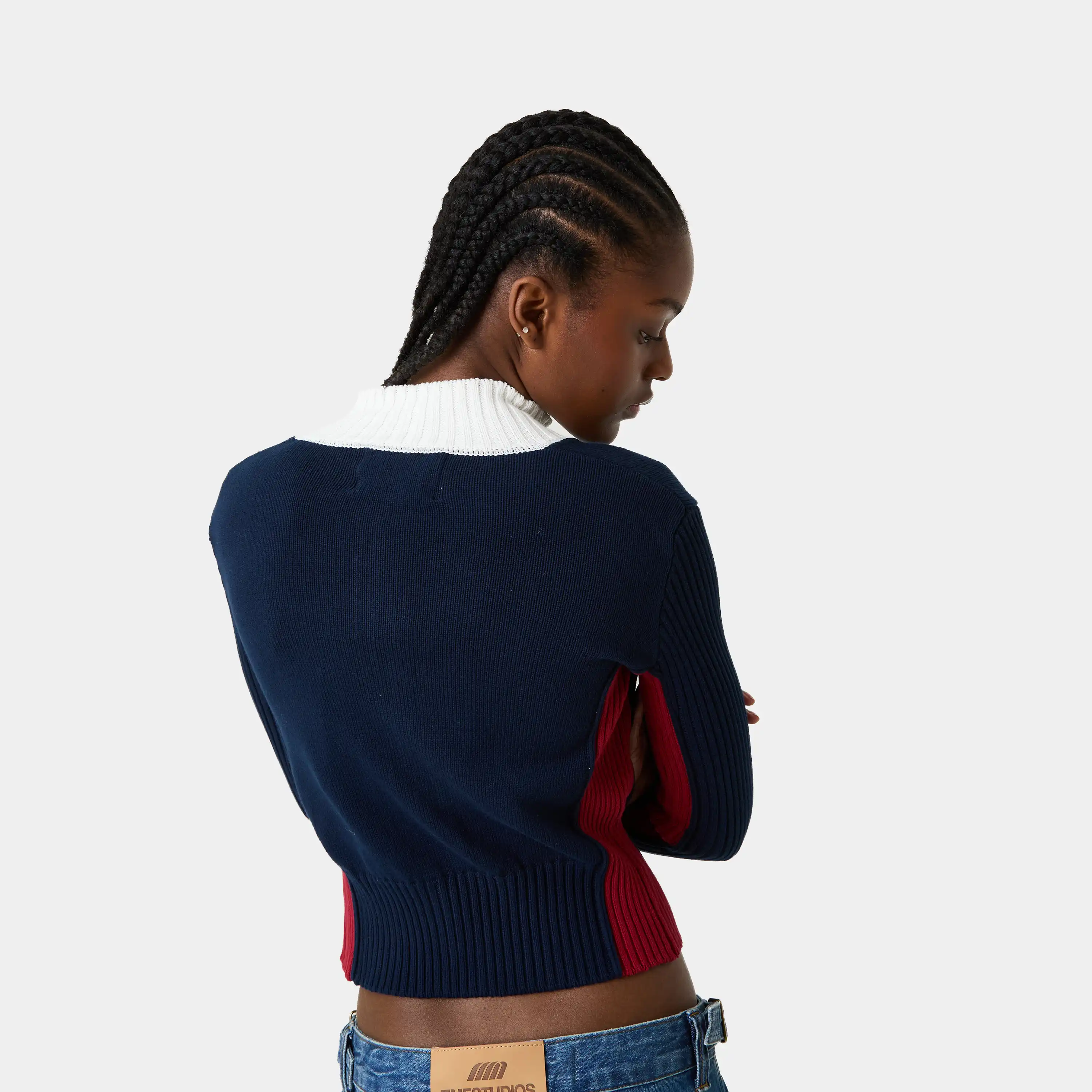 Betty Navy Zipper Knit