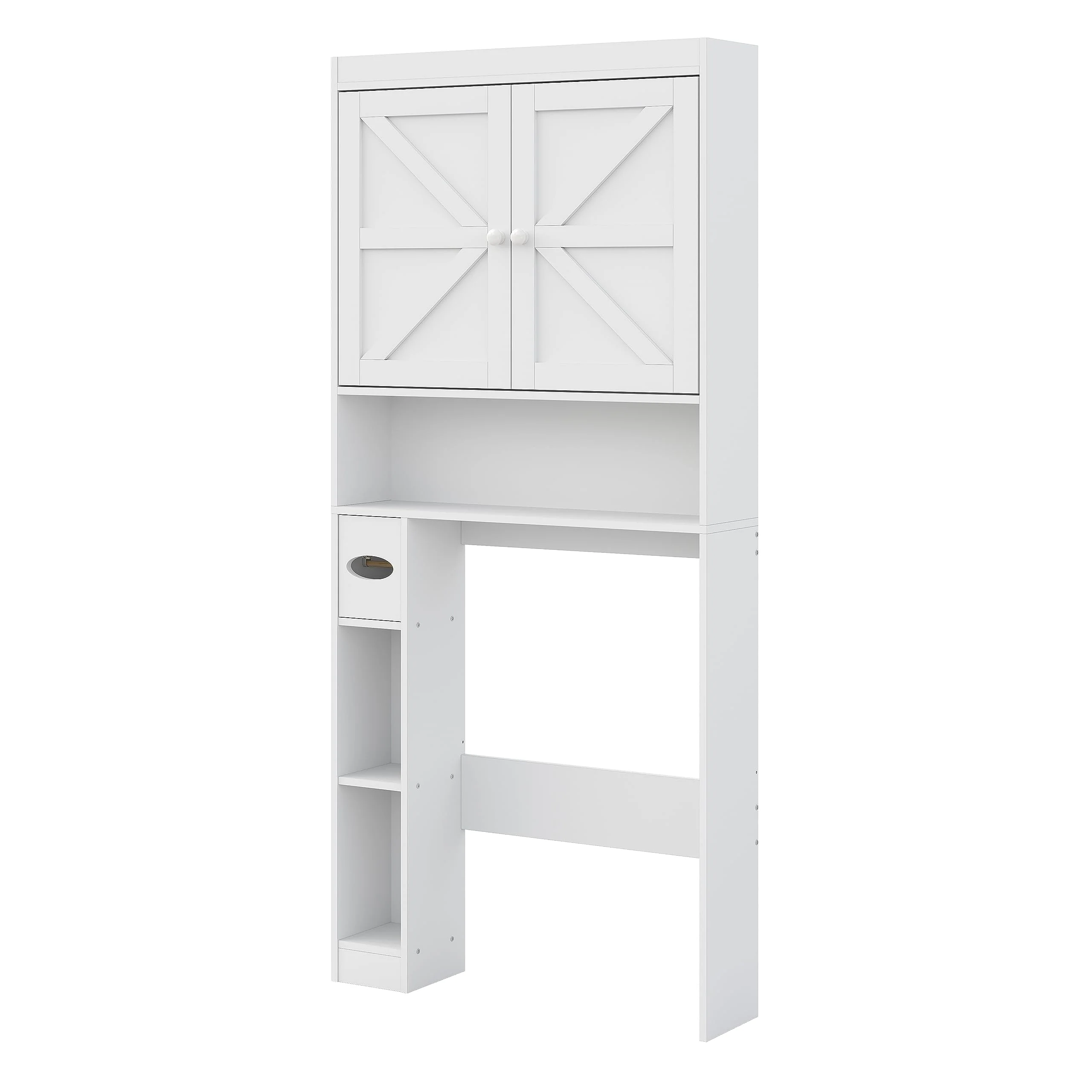 furomate Over The Toilet Storage Cabinet with Shelves and Doors