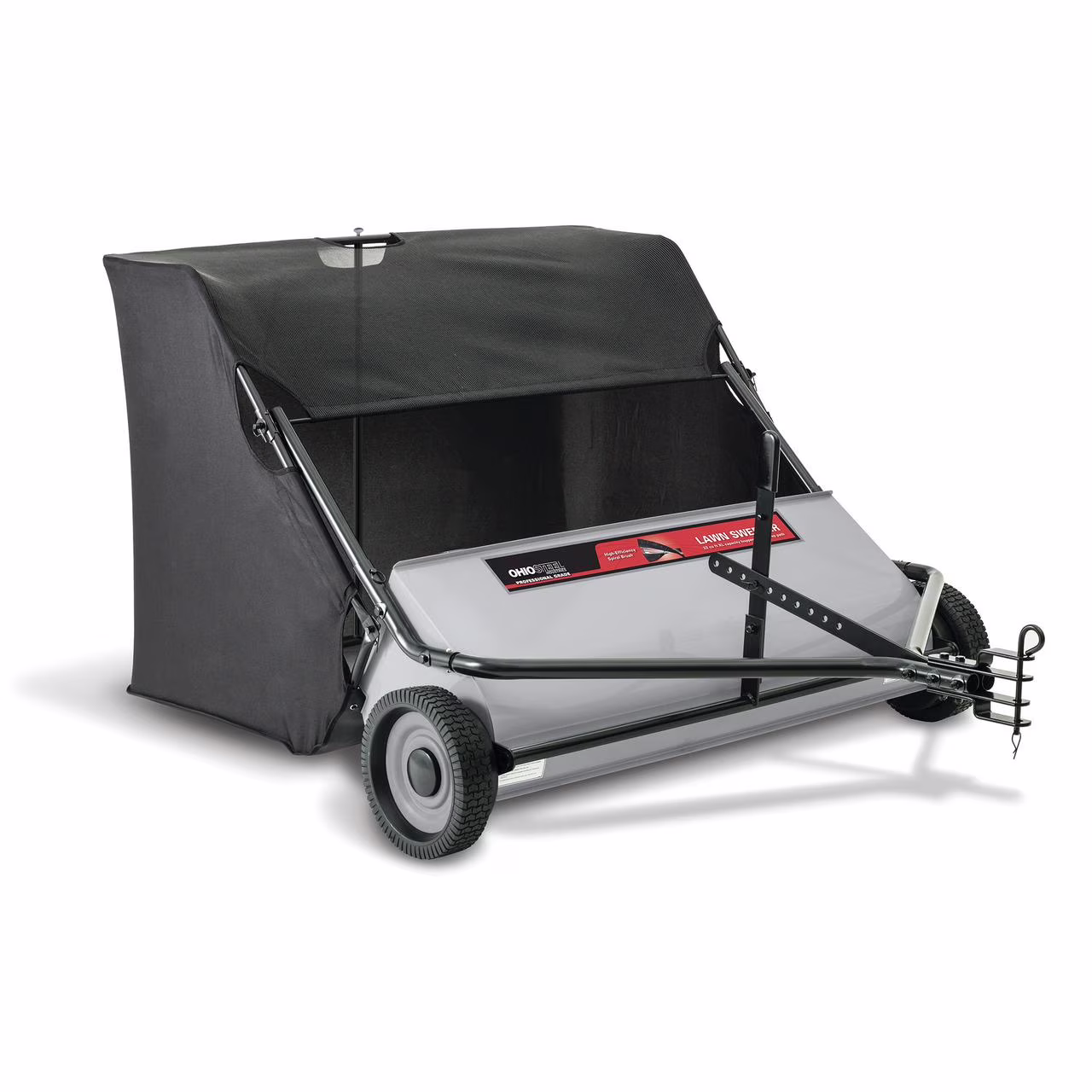 Tow Behind Lawn Sweeper, 42 inch, 22 Cu. ft, Heavy-Duty Leaf and Grass Collector, Patented Spiral Brush(42")