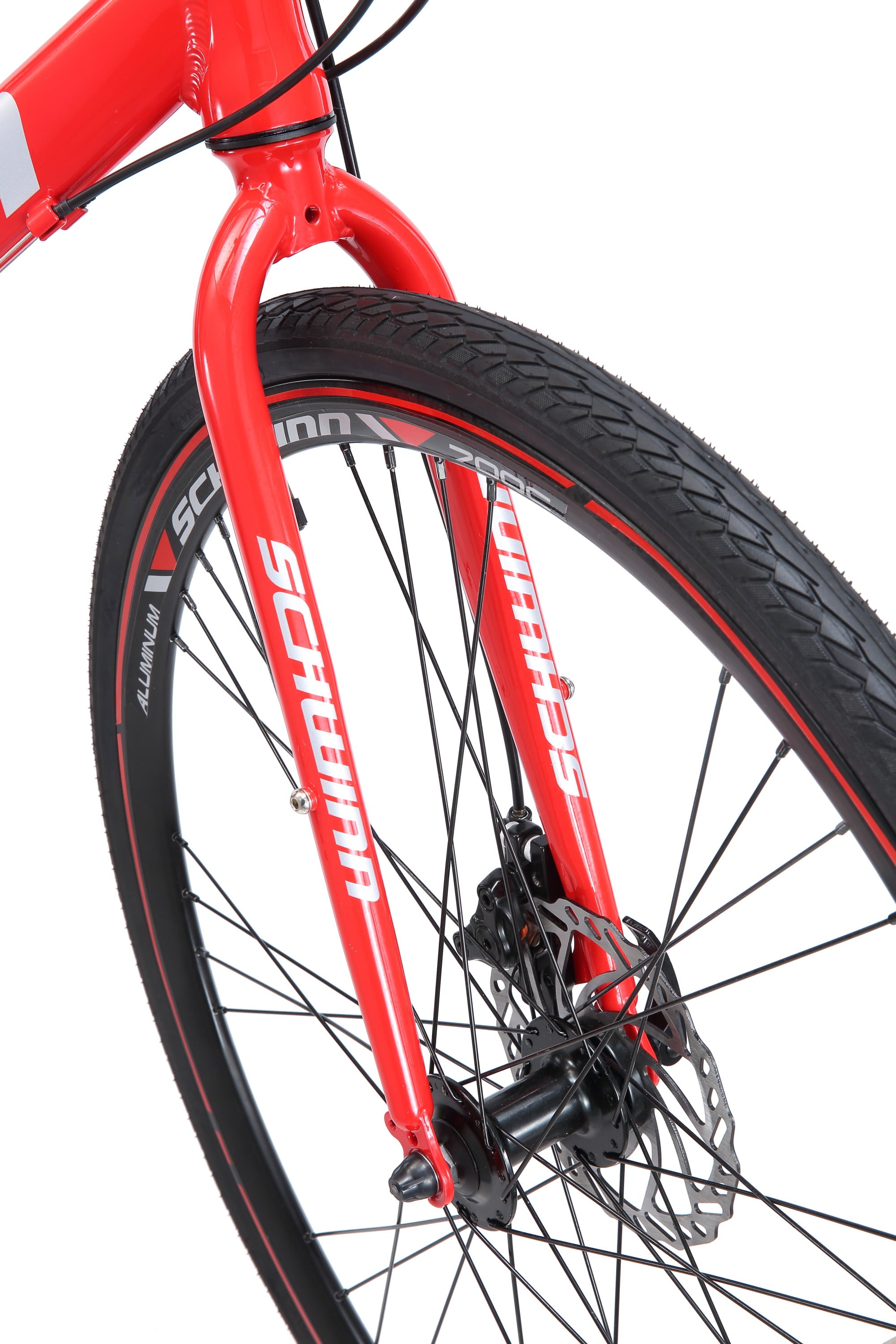 Kempo Hybrid Bike. 700c Wheels. 21 Speeds. Mens Frame. Red