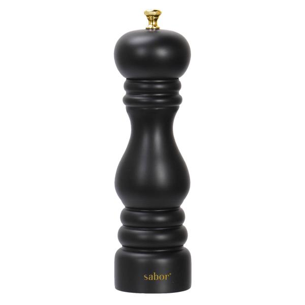 Saltkvern 25 cm svart/messing